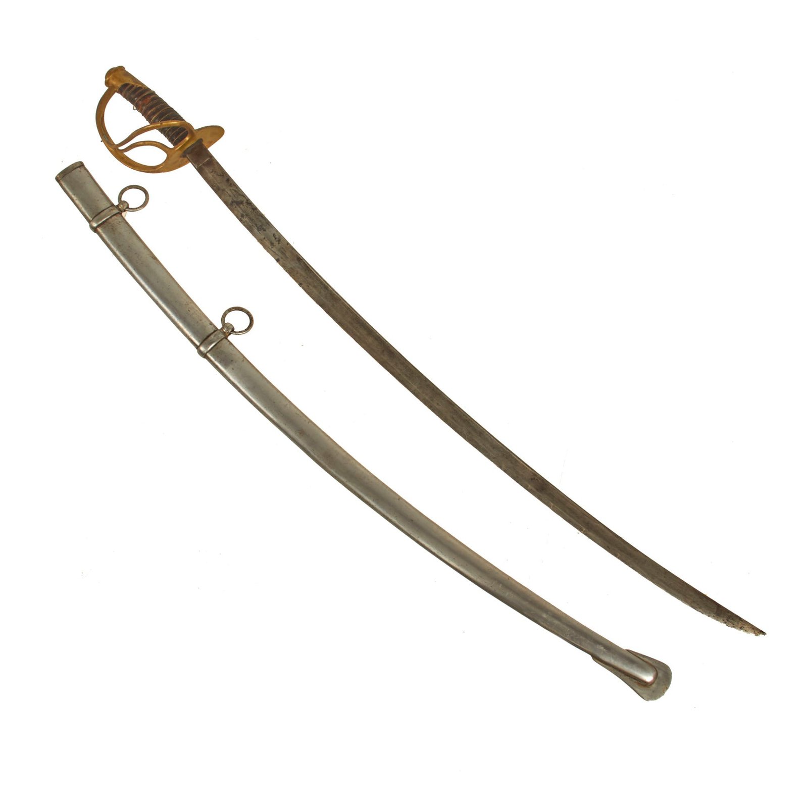 Buy Original U.S. Civil War Model 1860 Cavalry Saber and Scabbard - Import | Original Firearms Antique For Sale