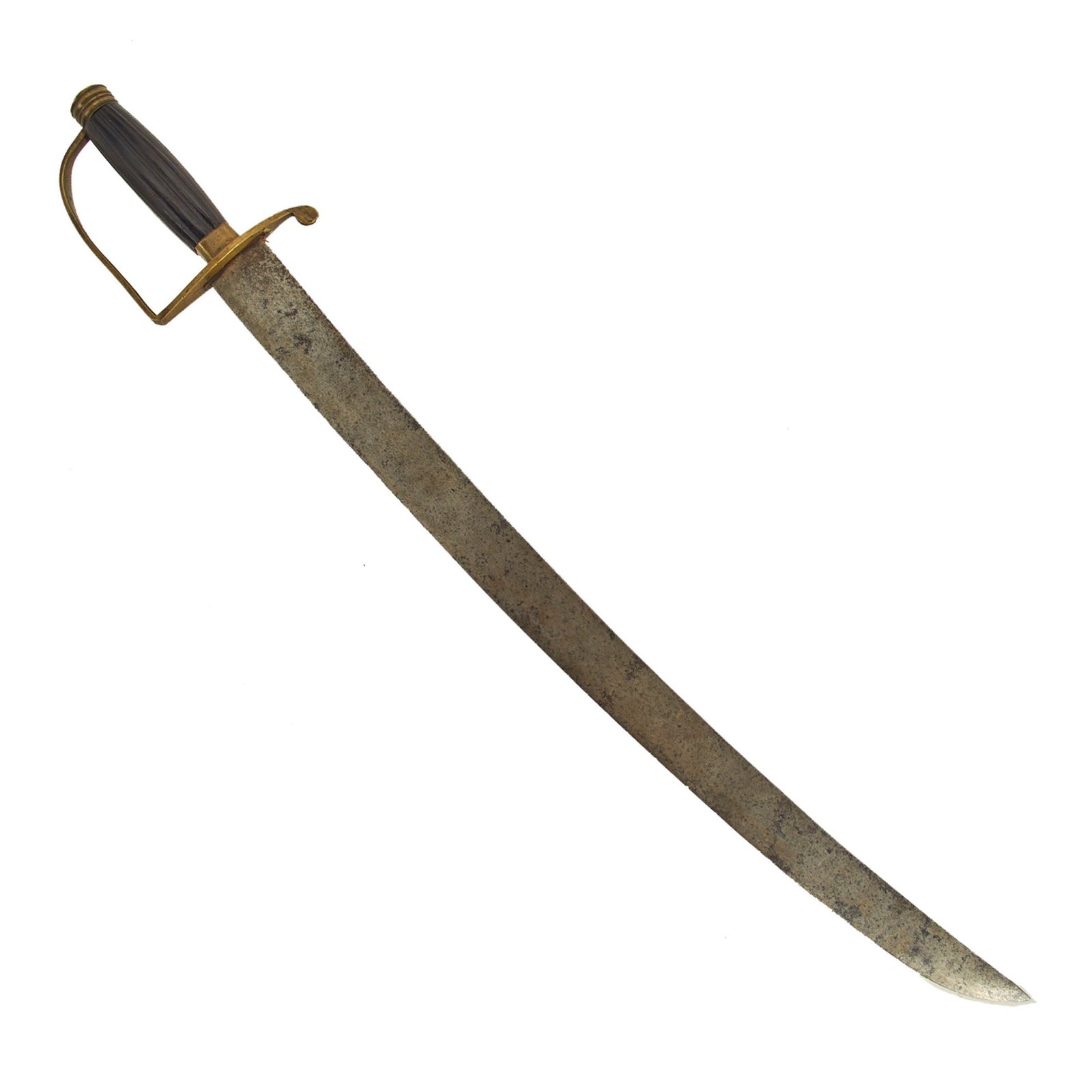 Buy Original U.S. Revolutionary War American Officer’s “Cutting” Hanger Sword With Ebony Grip | Original Firearms Antique For Sale