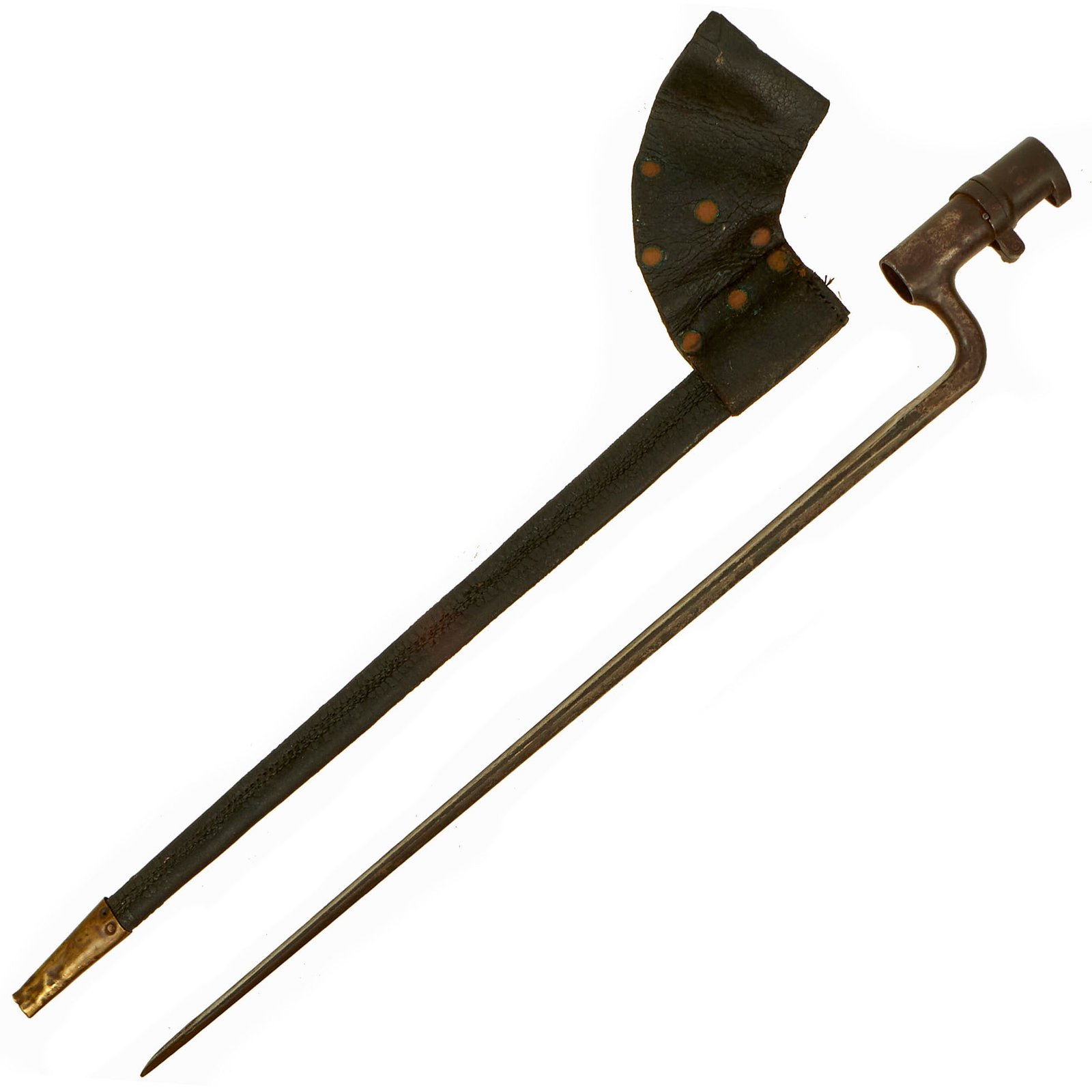 Buy Original U.S. Civil War Springfield Rifled Musket Model 1855/61/63 Socket Bayonet with Scabbard | Original Firearms Antique For Sale