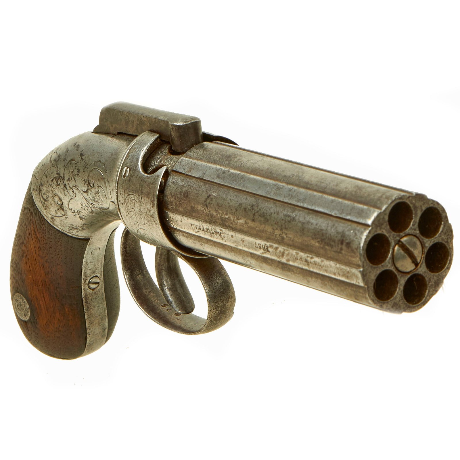 Buy Original U.S. Allen & Thurber 1837 Patent .31cal Percussion Pepperbox Revolver - Serial 25 | Original Firearms Antique For Sale