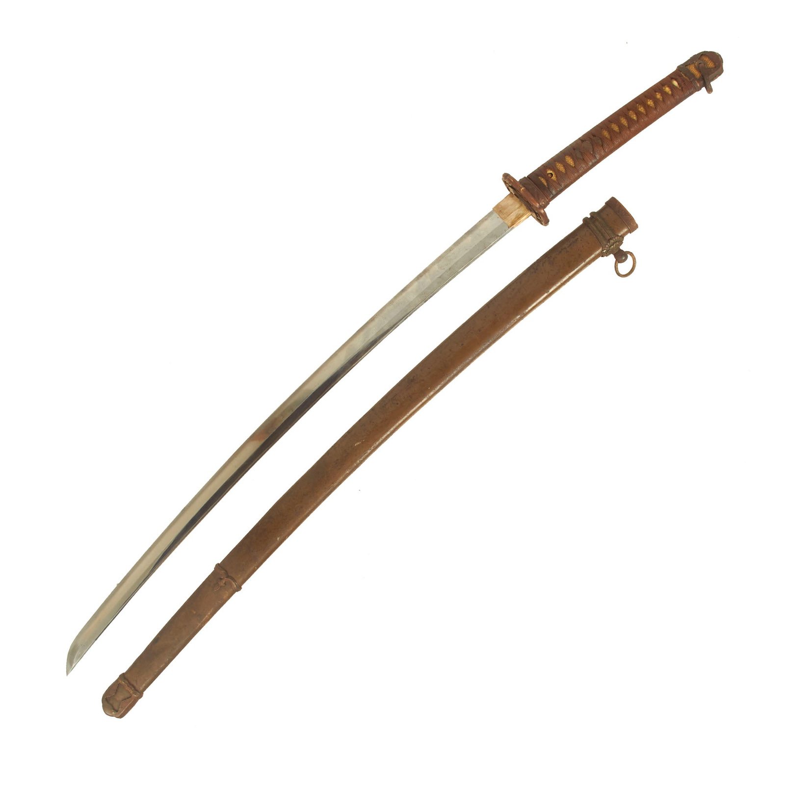 Buy Original WWII Japanese Army Officer Type 98 Shin-Gunto Handmade Katana by TAKAMASA dated 1943 with Steel Scabbard | Original Firearms Antique For Sale