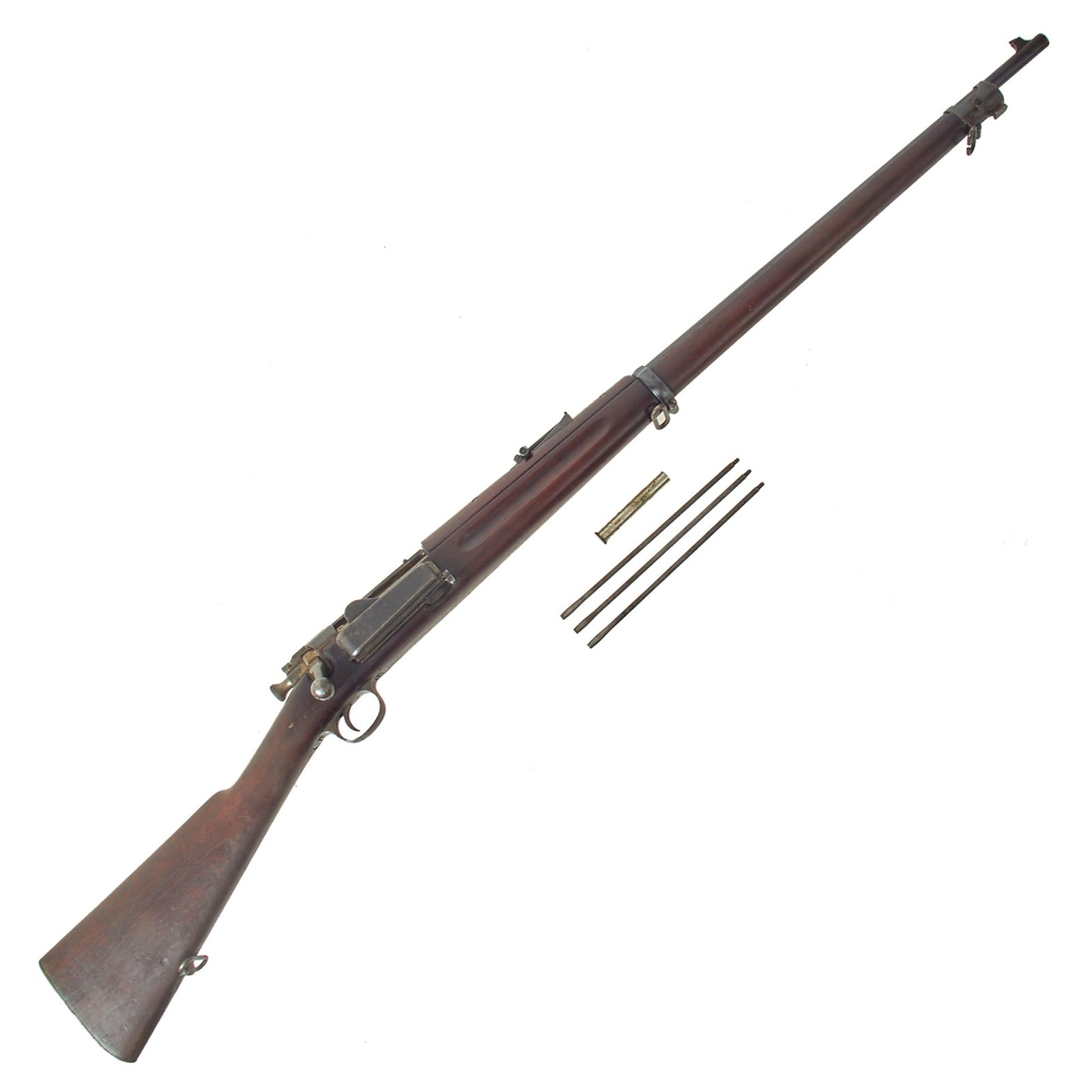 Buy Original U.S. Springfield Model 1896 .30-40 Krag-Jørgensen Rifle Serial 84060 with Cleaning Rod & Oiler - Made in 1897 | Original Firearms Antique For Sale