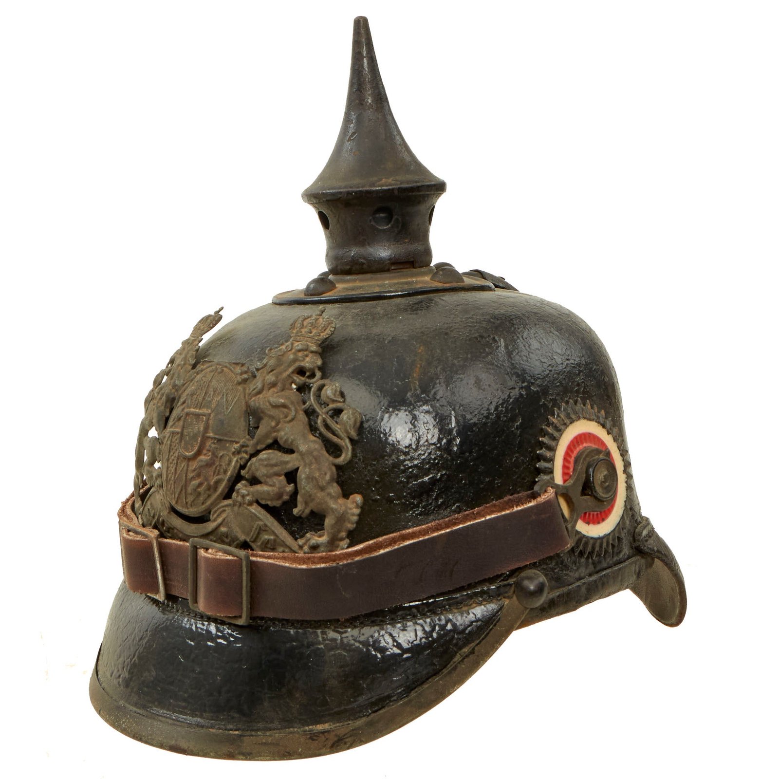 Buy Original Imperial German WWI Bavarian EM/NCO M1915 Pickelhaube Spiked Helmet | Original Firearms Antique For Sale