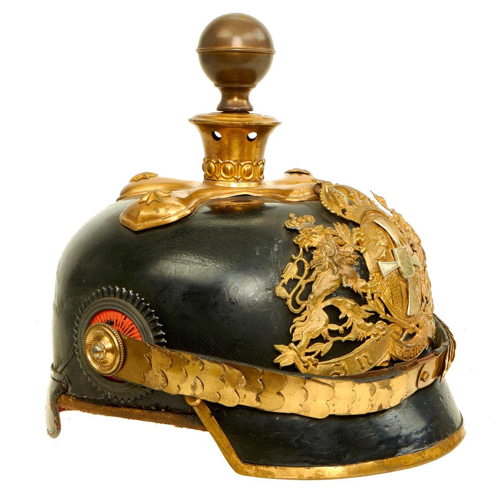 Buy Original German WWI Bavarian M1886 Reserve Artillery Officer Pickelhaube Helmet with Ball Top | Original Firearms Antique For Sale