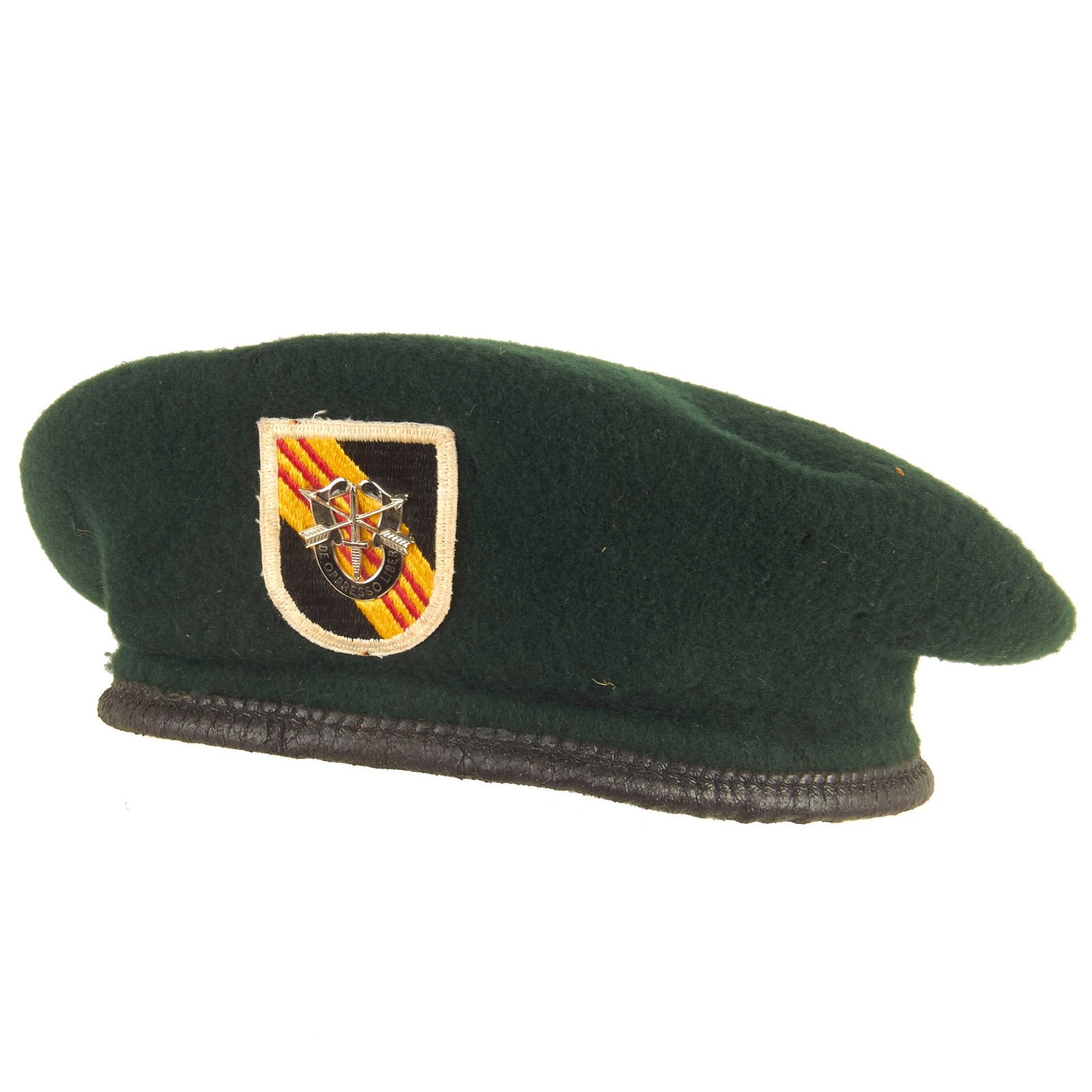 Buy Original U.S. Vietnam War 5th Special Forces Group Airborne Green Beret by Denmark’s Military of New York - Size 7 | Original Firearms Antique For Sale