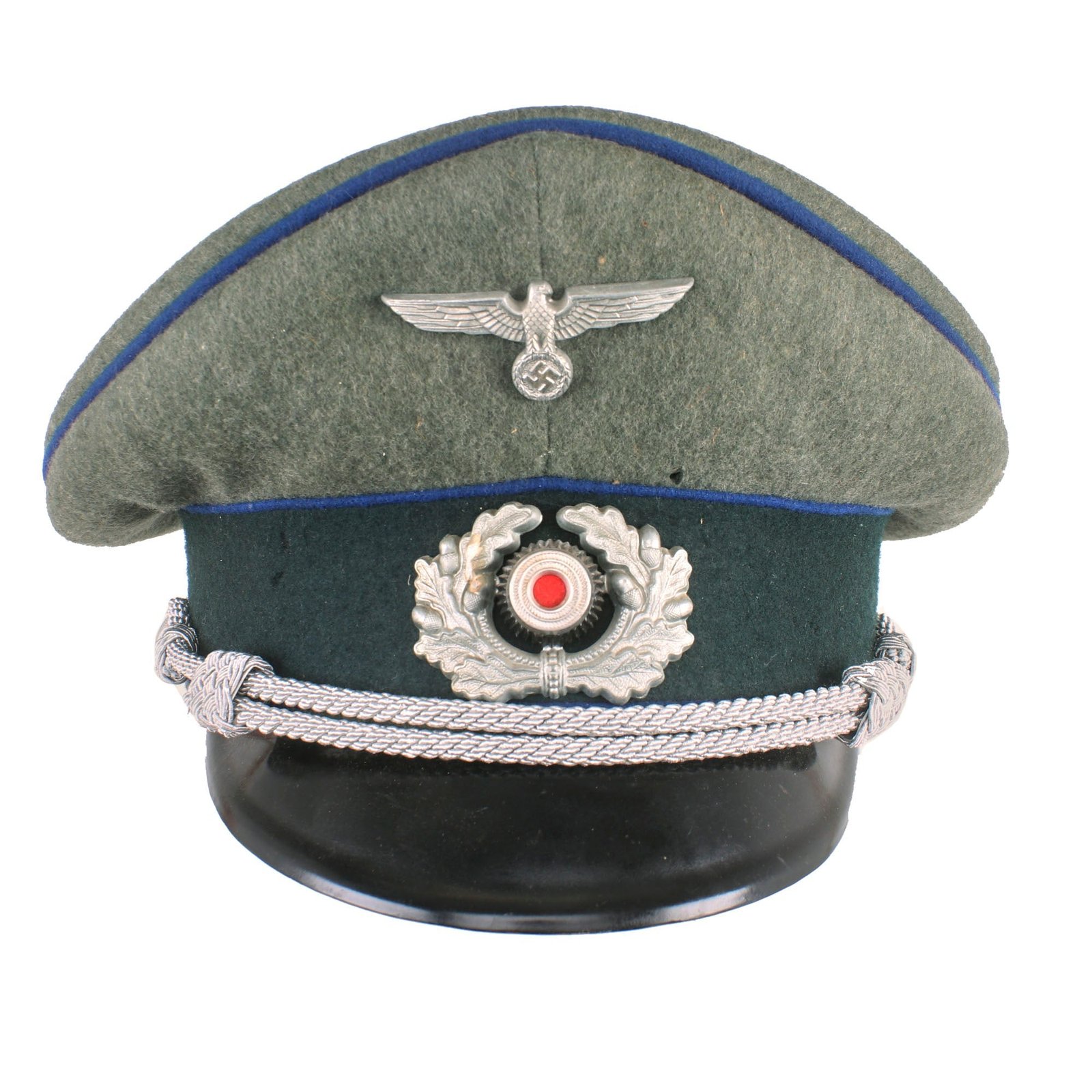 Buy Original German WWII Army Heer Medical Officer Schirmmütze Visor Crush Cap - Size 55cm | Original Firearms Antique For Sale