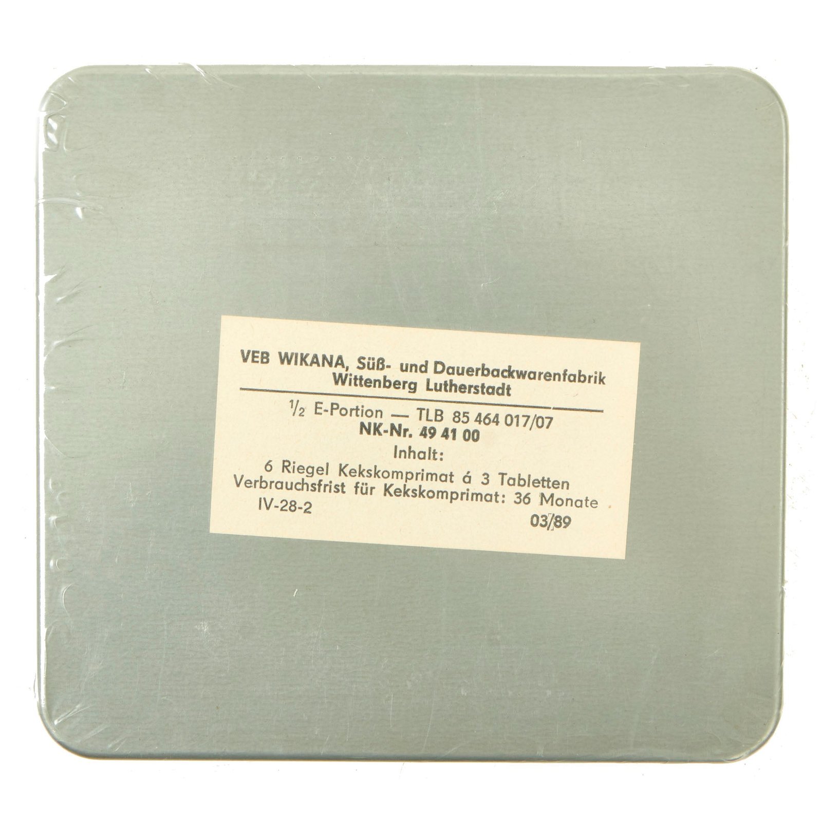 Buy Original East German Cold War Era Sealed Compact Biscuit Emergency “Iron” Ration | Original Firearms Antique For Sale