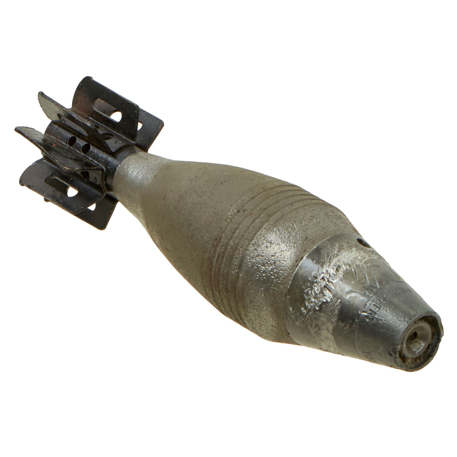 Buy Original U.S. Post Korean War M49A2 60mm Deactivated Mortar Round dated 1954 with 1953 dated M52 PD Fuse - Inert | Original Firearms Antique For Sale