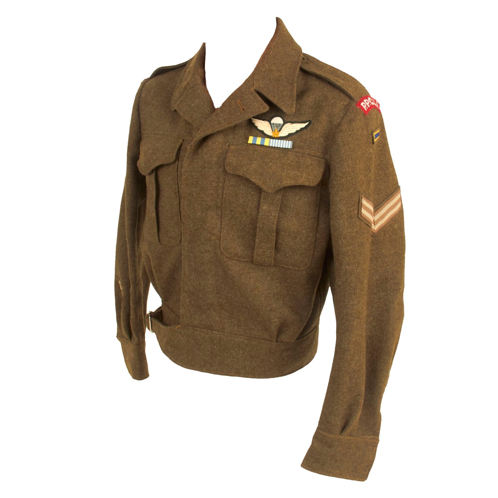 Buy Original Canadian Korean War Princess Patricia's Canadian Light Infantry Battle Dress Jacket With Korean Made Ribbons and Period Applied Insignia | Original Firearms Antique For Sale