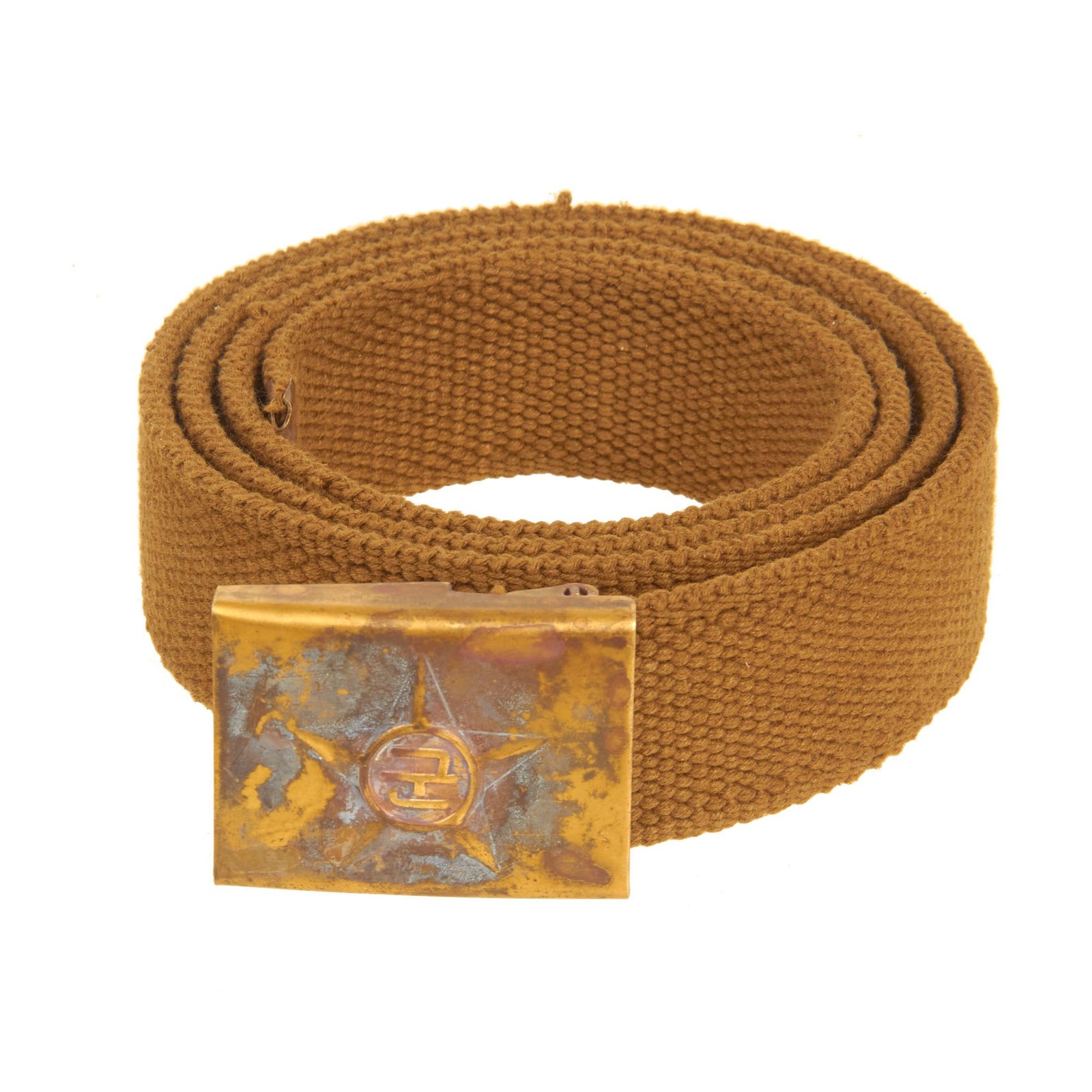 Buy Original U.S. Korean War 1952 Dated Korean People's Army Ground Force Uniform Web Belt With Buckle | Original Firearms Antique For Sale