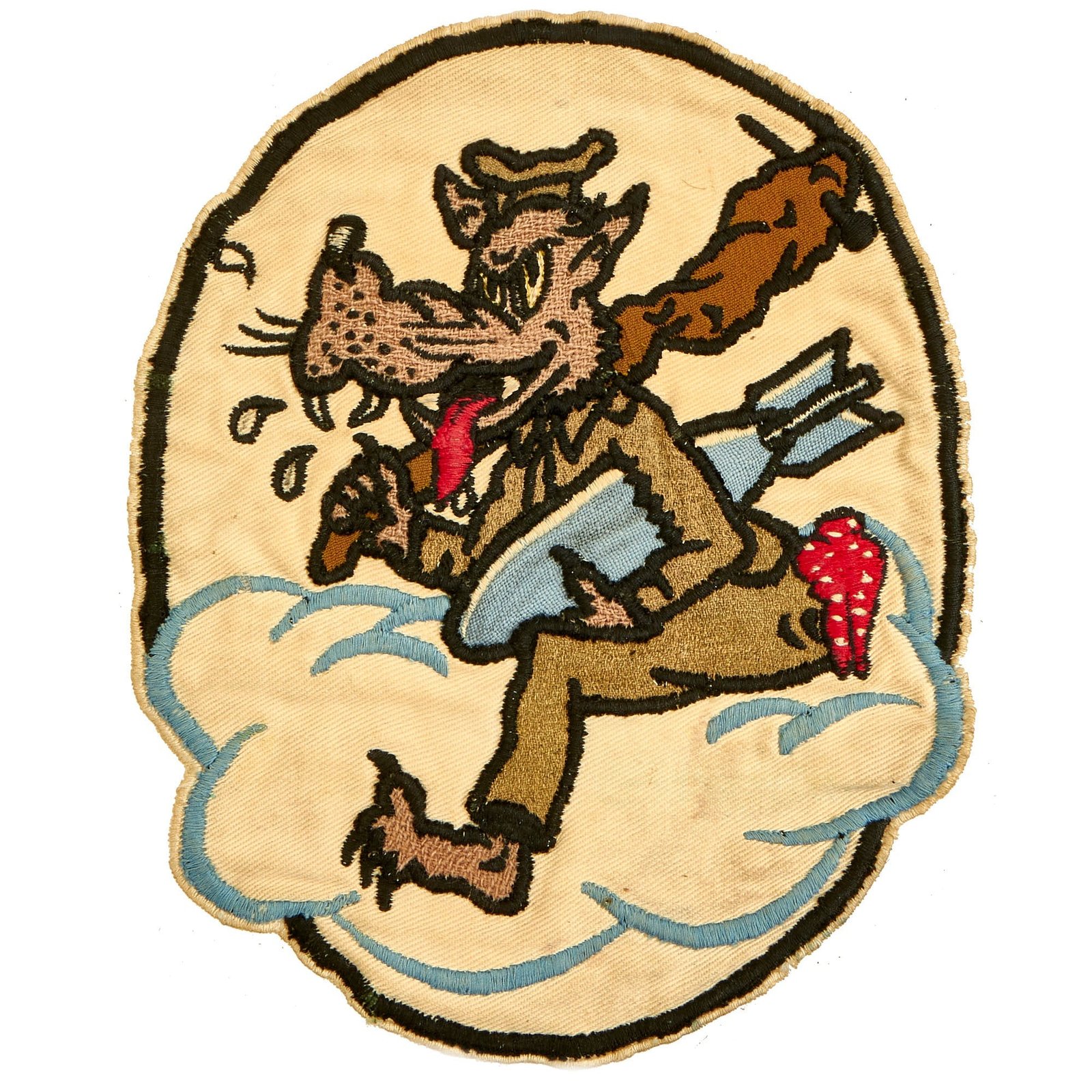 Buy Original U.S. WWII Rare American Made 674th Bombardment “Wolf Pack” Squadron Flight Jacket Patch | Original Firearms Antique For Sale
