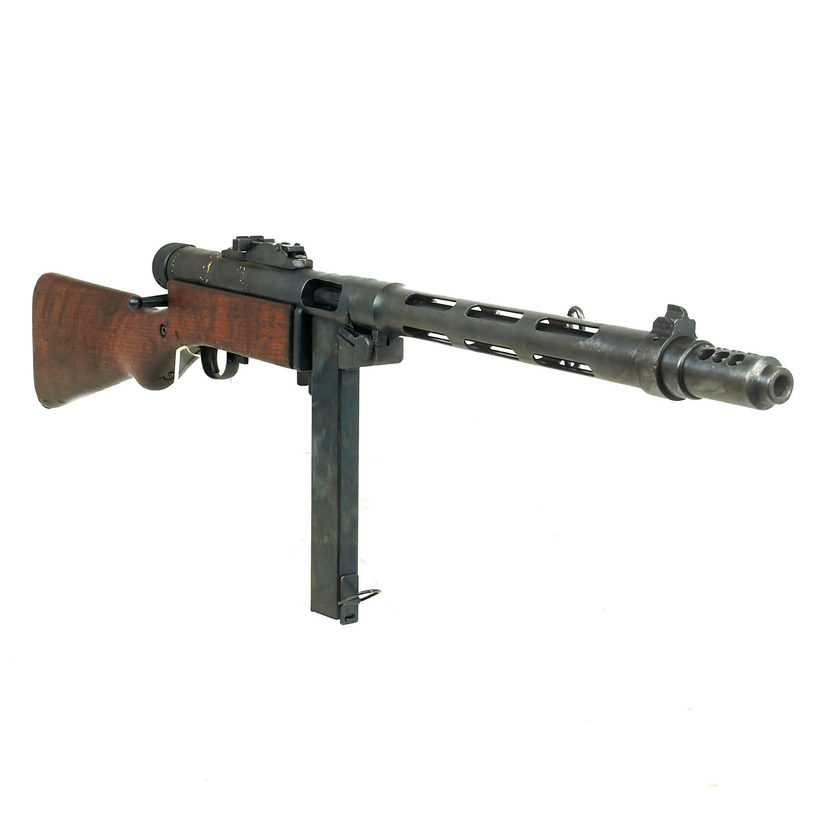 Buy Original Finnish WWII Suomi KP/-31 M31 9mm Display SMG with Live Barrel and Stick Magazine - Serial 69878 | Original Firearms Antique For Sale