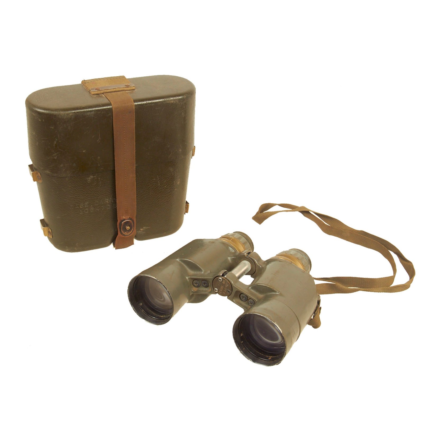Buy Original U.S. Vietnam War Era M-19 Modular 7x50 Fused Vinyl Coated Binoculars With Correct Case by the Bell & Howell Company | Original Firearms Antique For Sale
