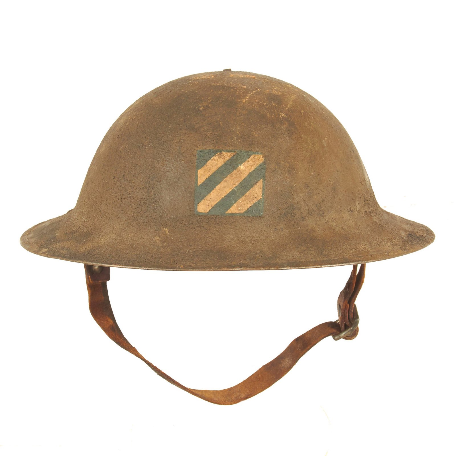 Buy Original U.S. WWI Named and Complete 3rd Infantry Division M1917 Doughboy Helmet - “Rock of the Marne” | Original Firearms Antique For Sale