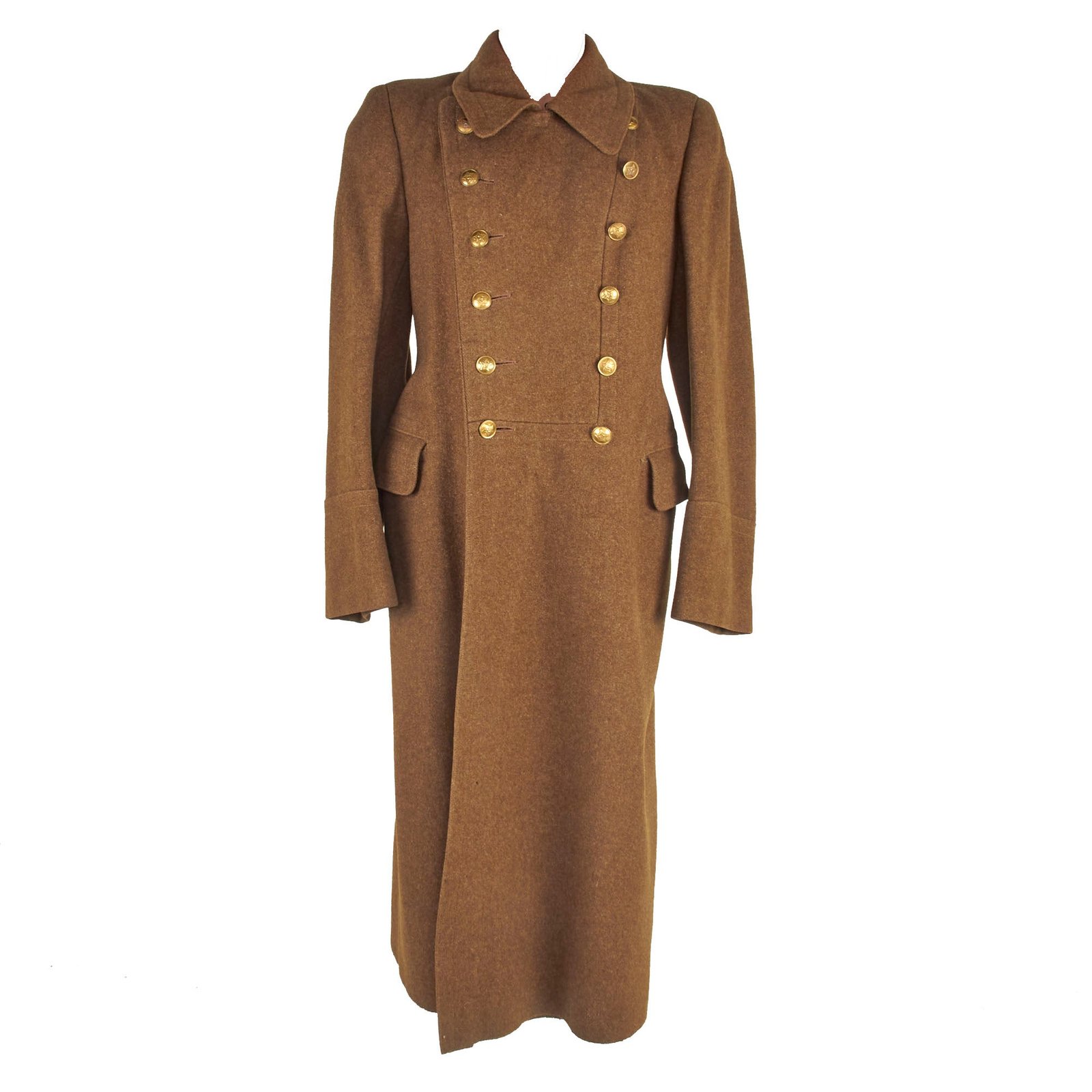 Buy Original Soviet WWII Red Army Green Wool Greatcoat Made From U.S. Lend-Lease Wool - Dated 1941 | Original Firearms Antique For Sale