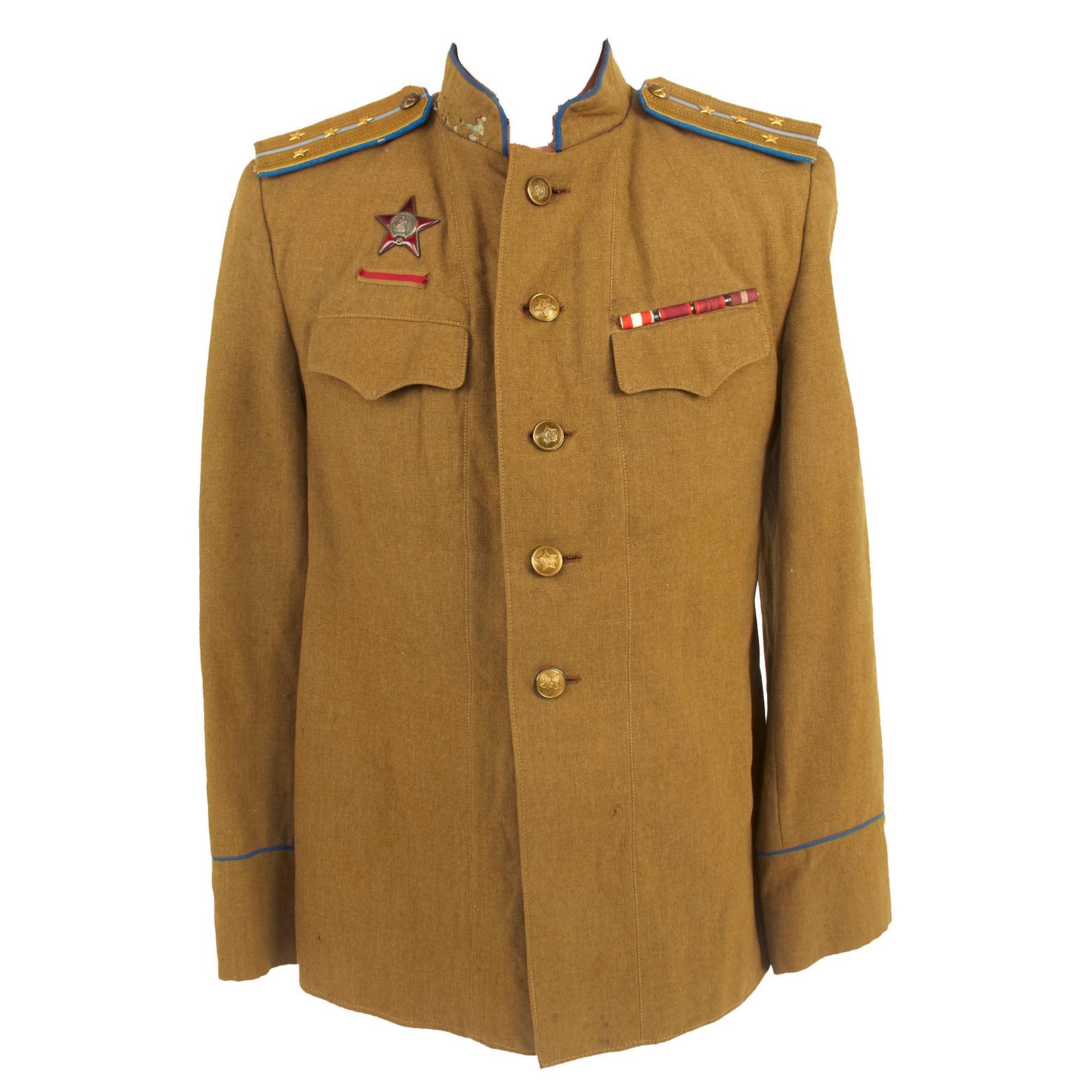 Buy Original Soviet Russian WWII M-1943 Kitel Cavalry Captain Uniform Tunic With 1944 Order of the Red Star | Original Firearms Antique For Sale