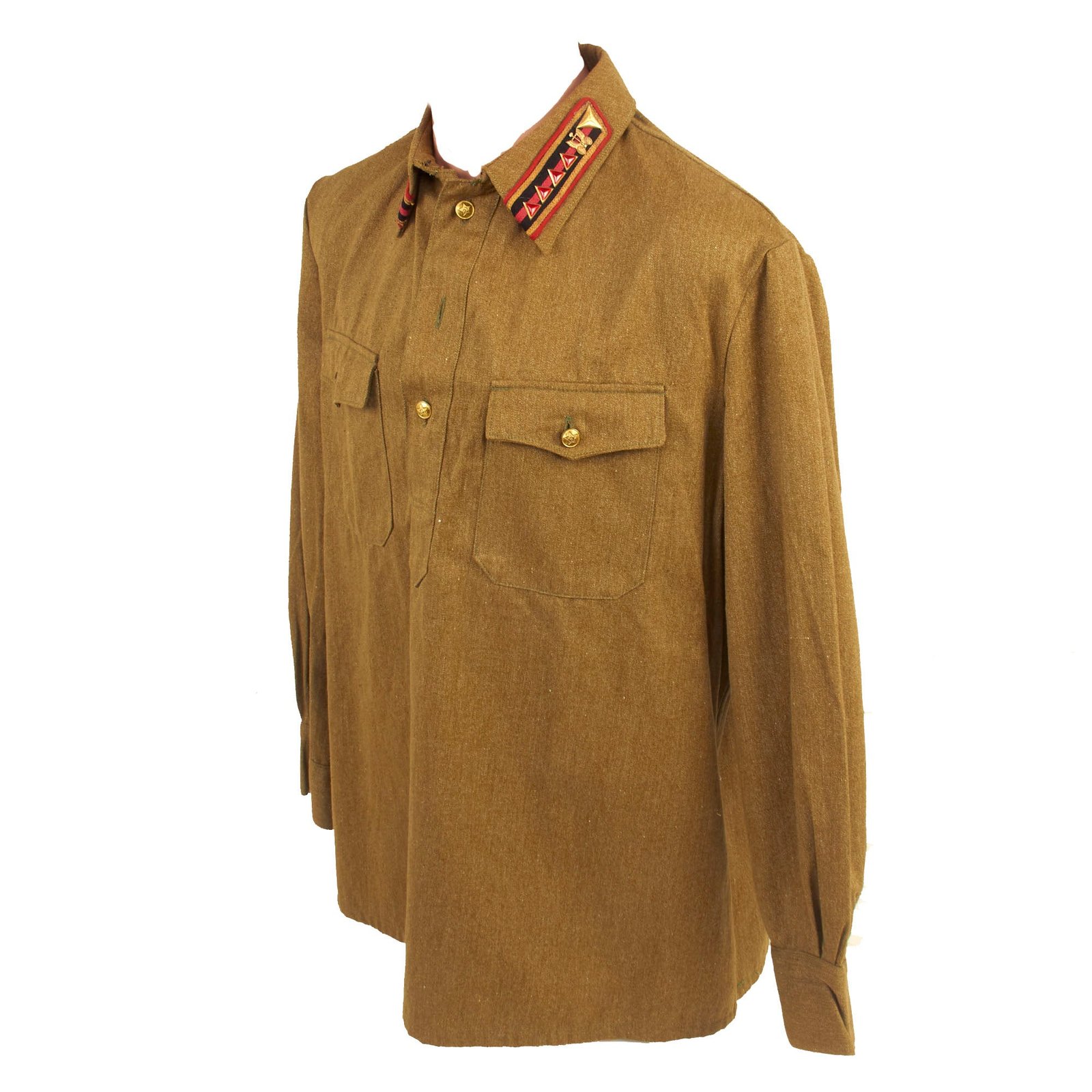Buy Original Pre-WWII Soviet Russian M35 Road Construction “Starshina” Sergeant Major Tunic With Original Period Applied Insignia | Original Firearms Antique For Sale