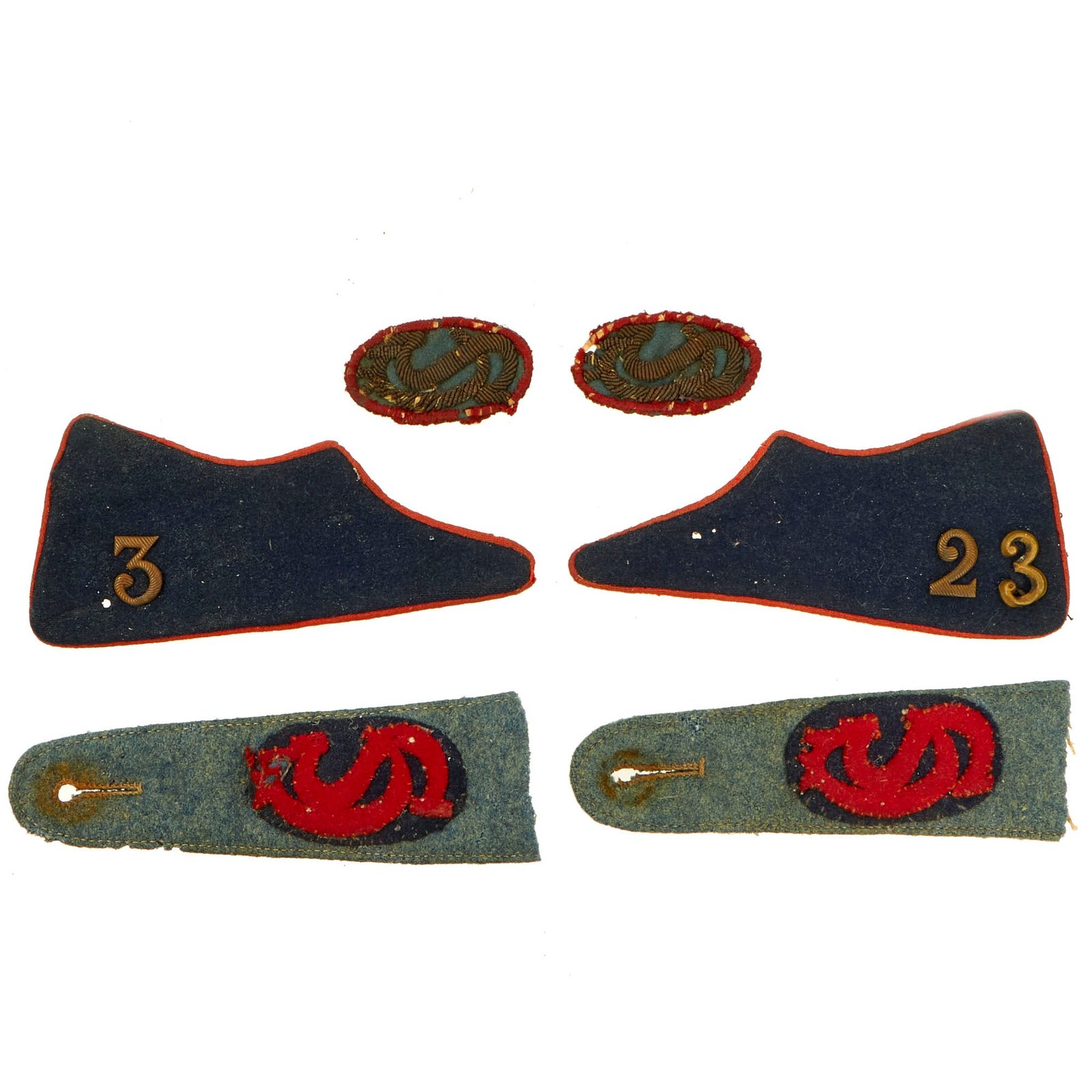 Buy Original Czechoslovakia WWI Czechoslovak Legion 23rd Rifle Regiment Insignia Lot - 6 Items | Original Firearms Antique For Sale