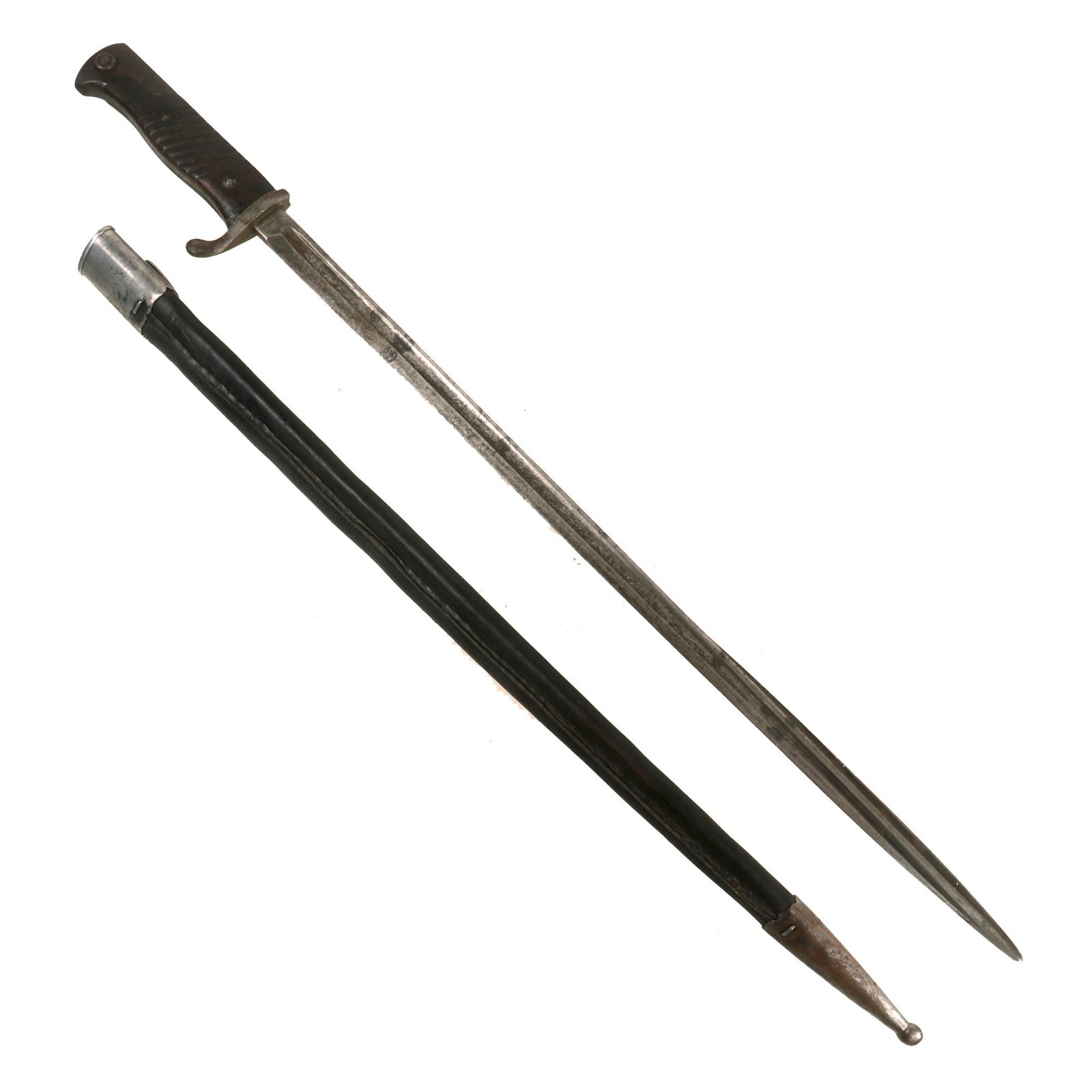 Buy Original German WWI M1898 n/A Gew 98 Seitengewehr Bayonet by Simson & Co. with Scabbard Unit Marked to Infanterie-Regiment Nr. 63 - Rare Unit | Original Firearms Antique For Sale