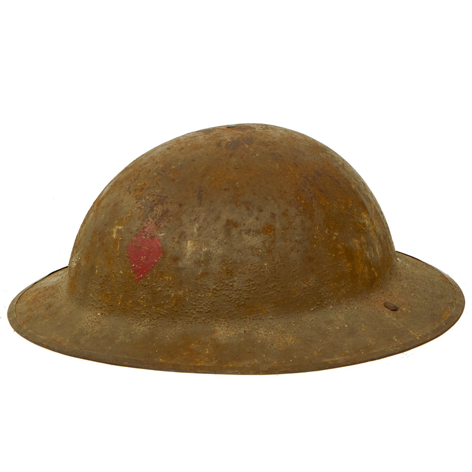 Buy Original U.S. WWI 5th Infantry “Red Diamond” Division British Made M1917 Doughboy Helmet - Complete | Original Firearms Antique For Sale