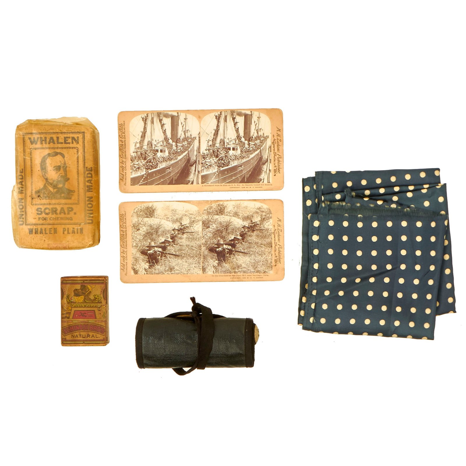 Buy Original U.S. Spanish-American War Era US Soldiers’ Personal Kit Items Grouping With Tobacco and Photographs - 6 Items | Original Firearms Antique For Sale