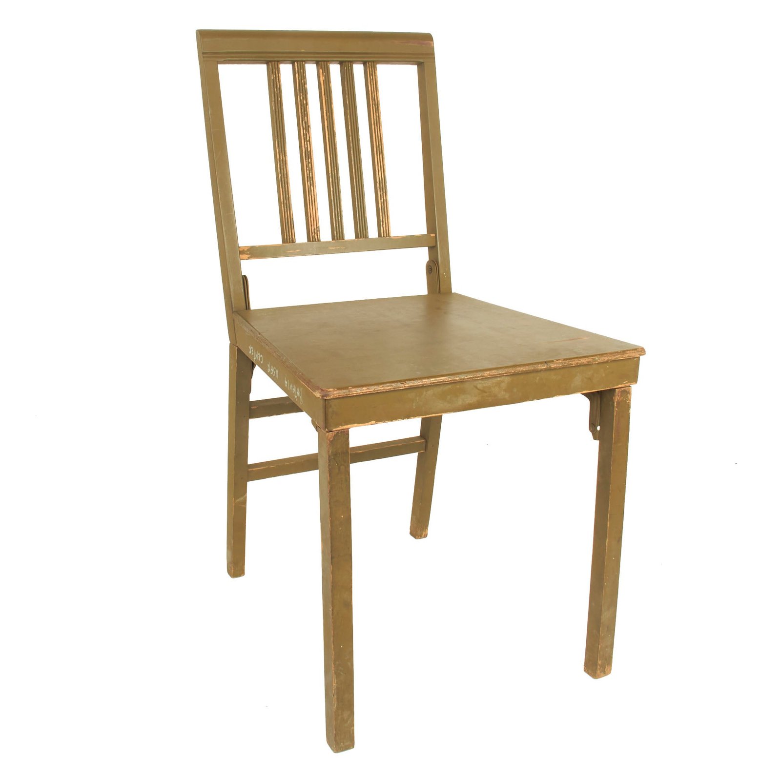 Buy Original U.S. WWII Era Leg-O-Matic Wooden Folding Chair | Original Firearms Antique For Sale