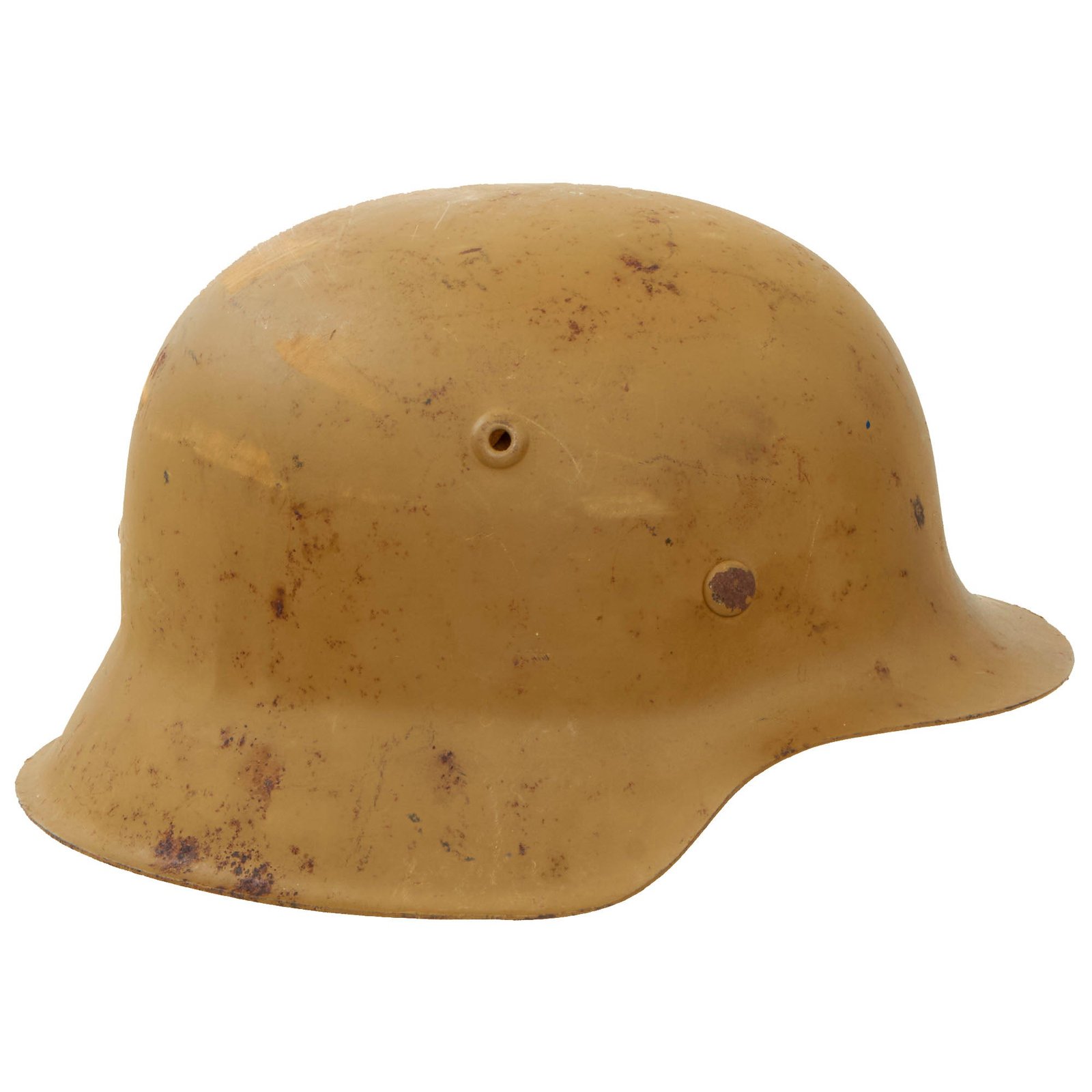 Buy Original German WWII M42 Unissued Army Heer "Ordnance Tan" Painted Helmet with 55cm Liner & 1944 Dated Chinstrap - stamped hkp62 | Original Firearms Antique For Sale