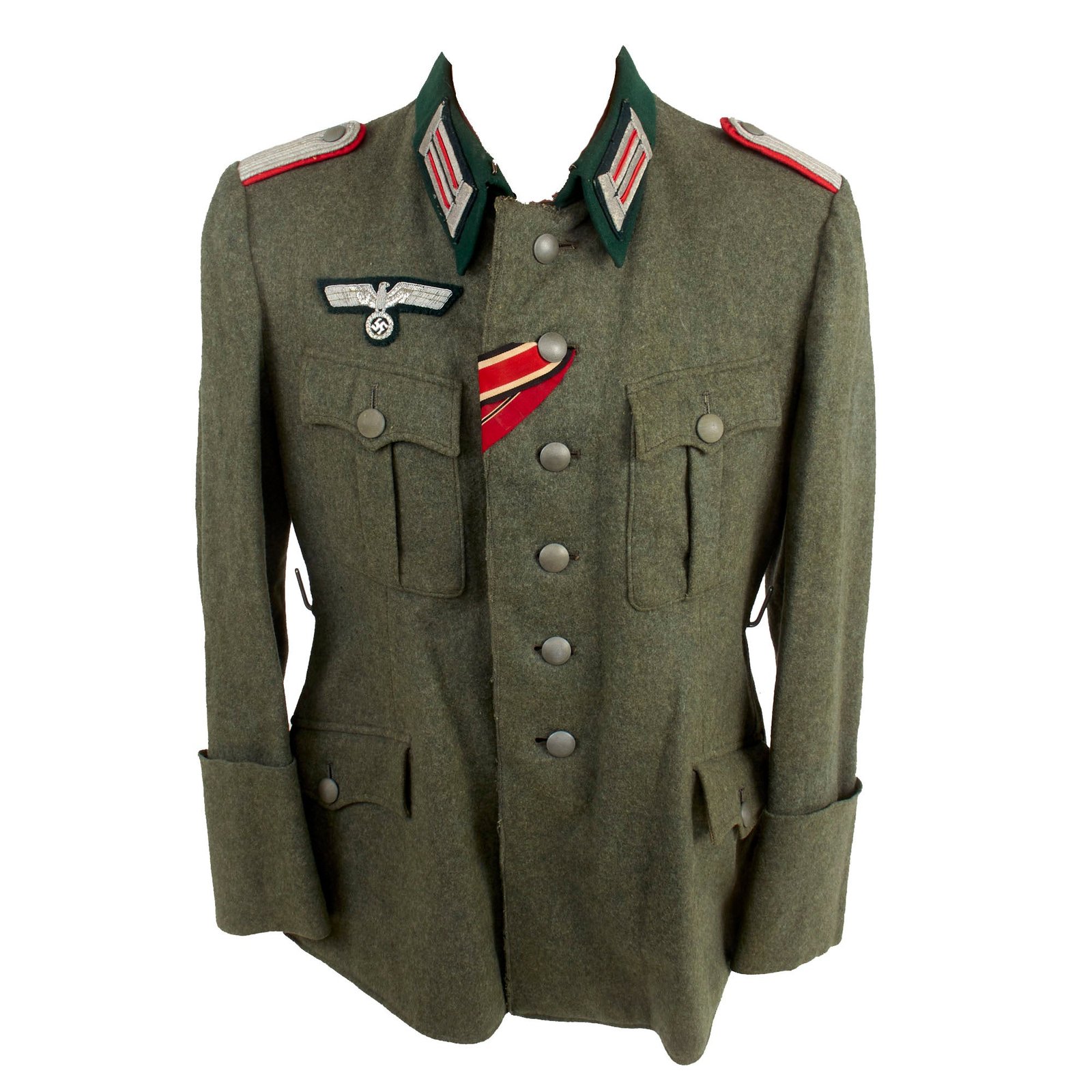 Buy Original German WWII Heer Artillery Leutnant Officer's M36 Field Tunic with USGI Bring Back Documentation | Original Firearms Antique For Sale