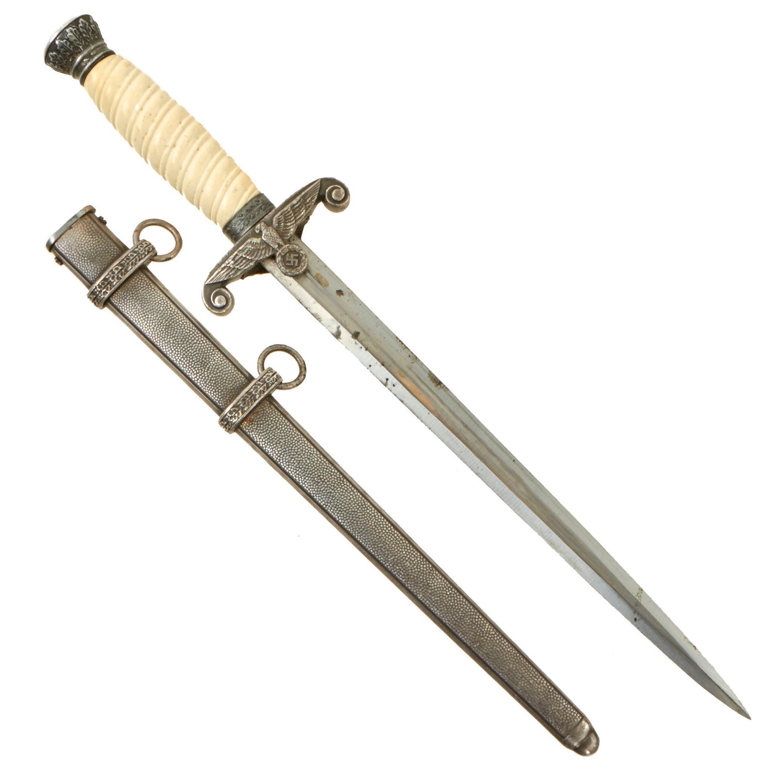 Buy Original German WWII Army Heer Officer Dagger by P.D. Lüneschloss of Solingen with Scabbard | Original Firearms Antique For Sale