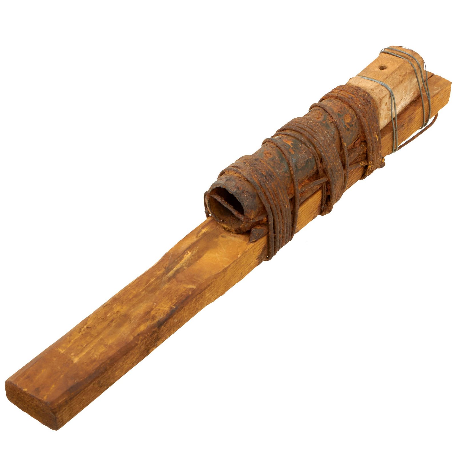 Buy Original French WWI Inert IIIrd Army Raquet Pétard “Hair Brush” Stick Fragmentation Grenade Ground Dug At Verdun - Pétard de la IIIe Armée | Original Firearms Antique For Sale