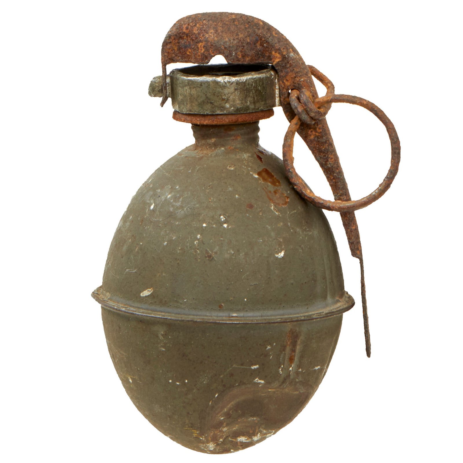 Buy Original French WWI Model 1914 OF1 Egg Hand Grenade circa 1915 - 1917 - Inert | Original Firearms Antique For Sale