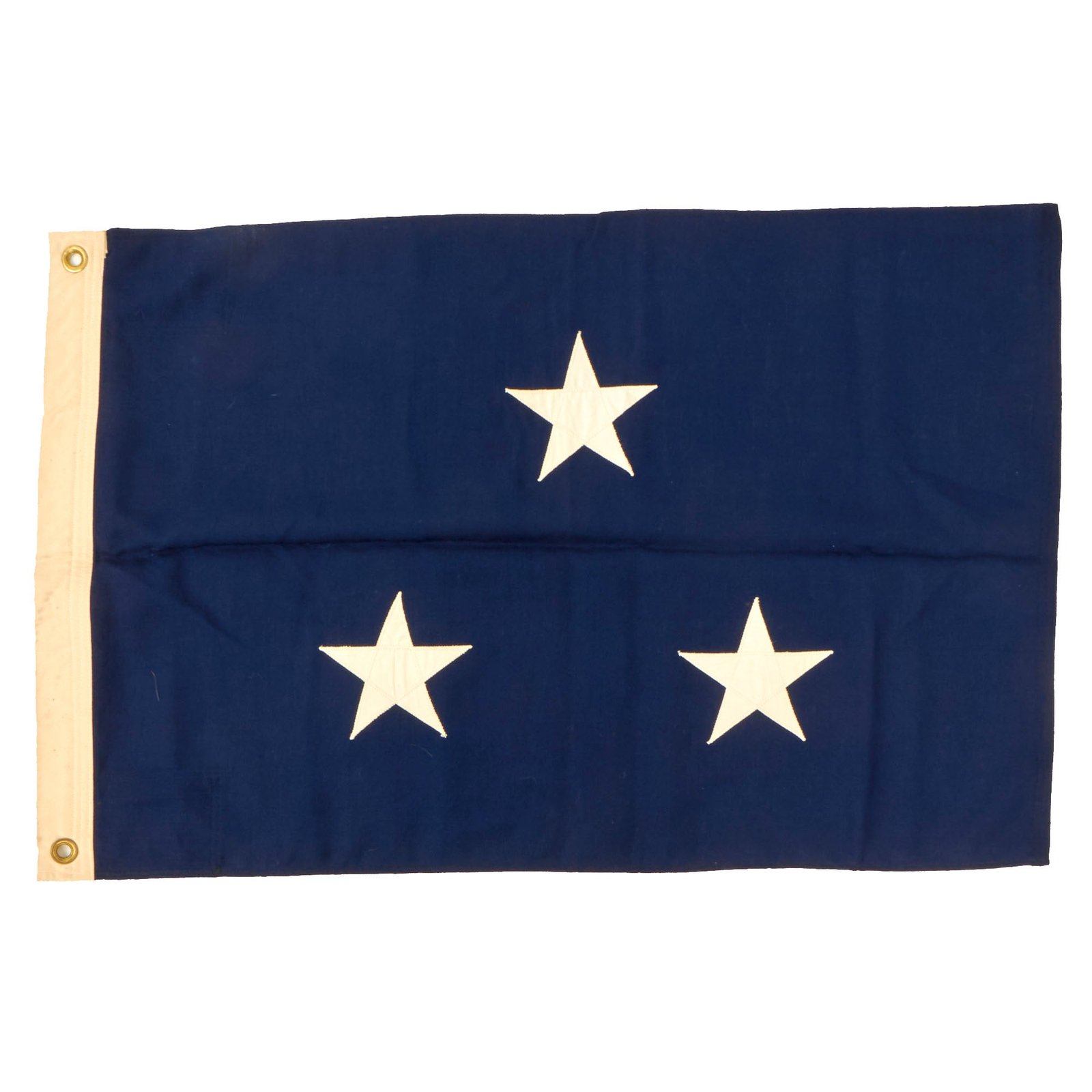Buy Original U.S. WWII Unissued US Navy Wool Three Star Vice Admiral Flag by Paramount Flag Co. - 22” x 34” | Original Firearms Antique For Sale