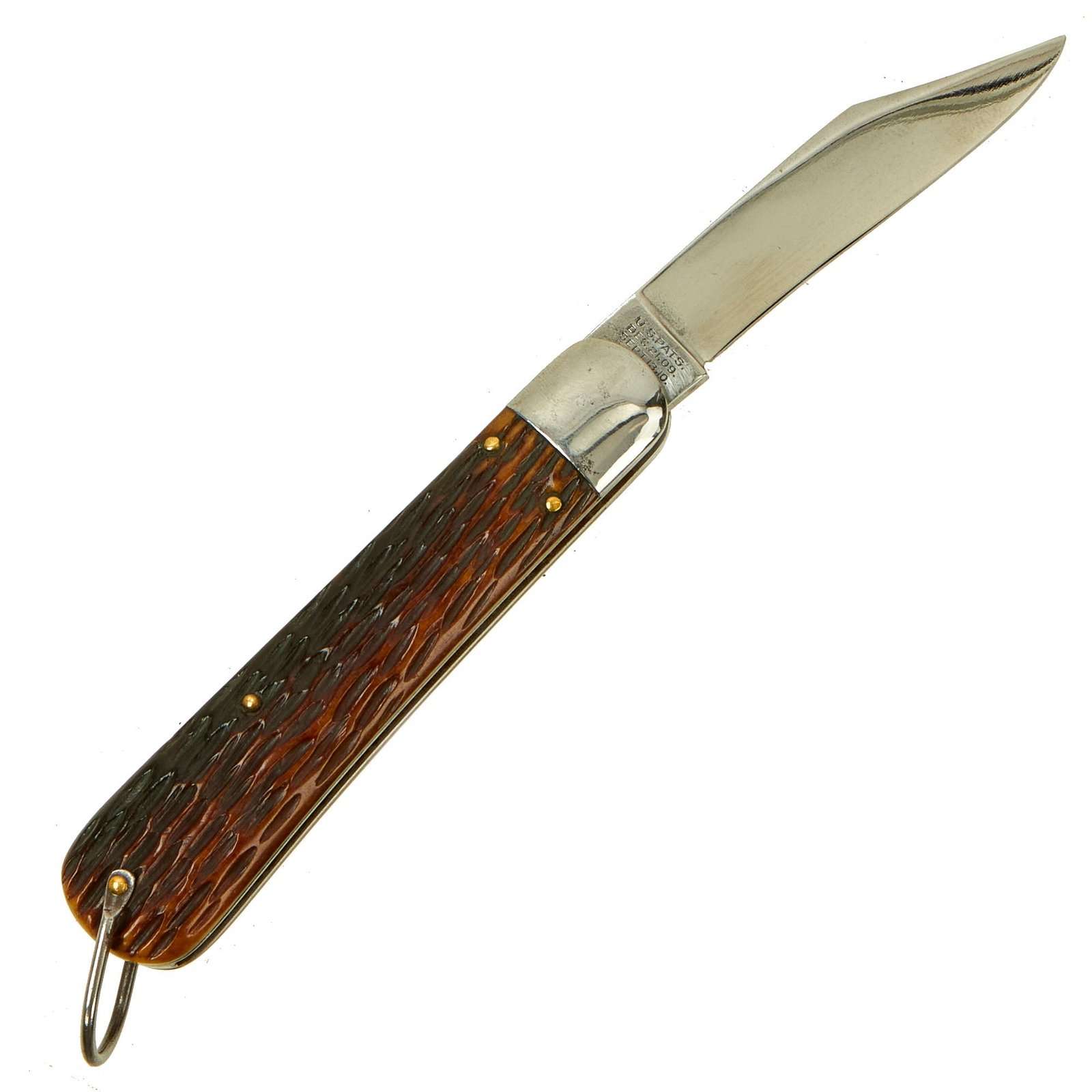 Buy Original U.S. WWII Early Airborne Schrade M2 Knife with Jigged Bone Handle & End Loop | Original Firearms Antique For Sale