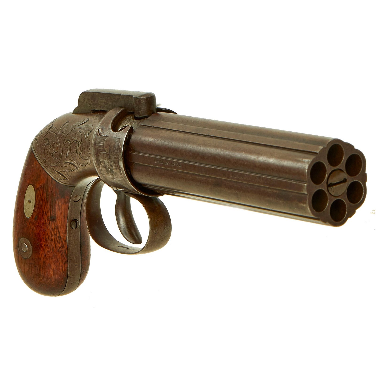 Buy Original U.S. Allen & Thurber 1837 Patent .31cal Percussion Pepperbox Revolver - Matching Serial 166 | Original Firearms Antique For Sale
