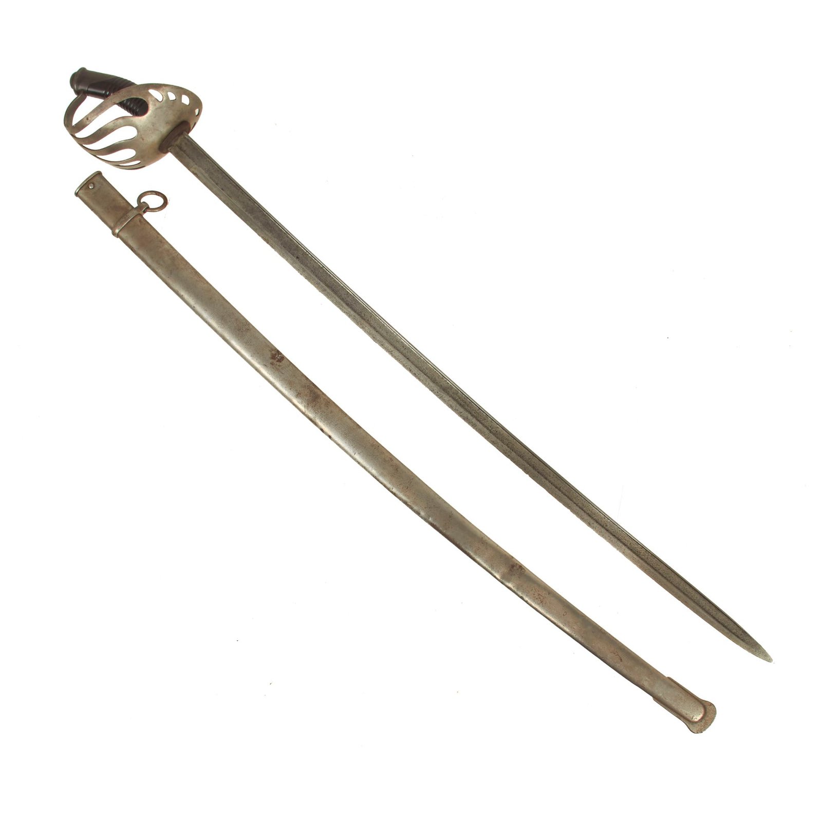 Buy Original Argentinian Contract French M1898 Cavalry Saber With Scabbard by d'Armes de Châtellerault | Original Firearms Antique For Sale
