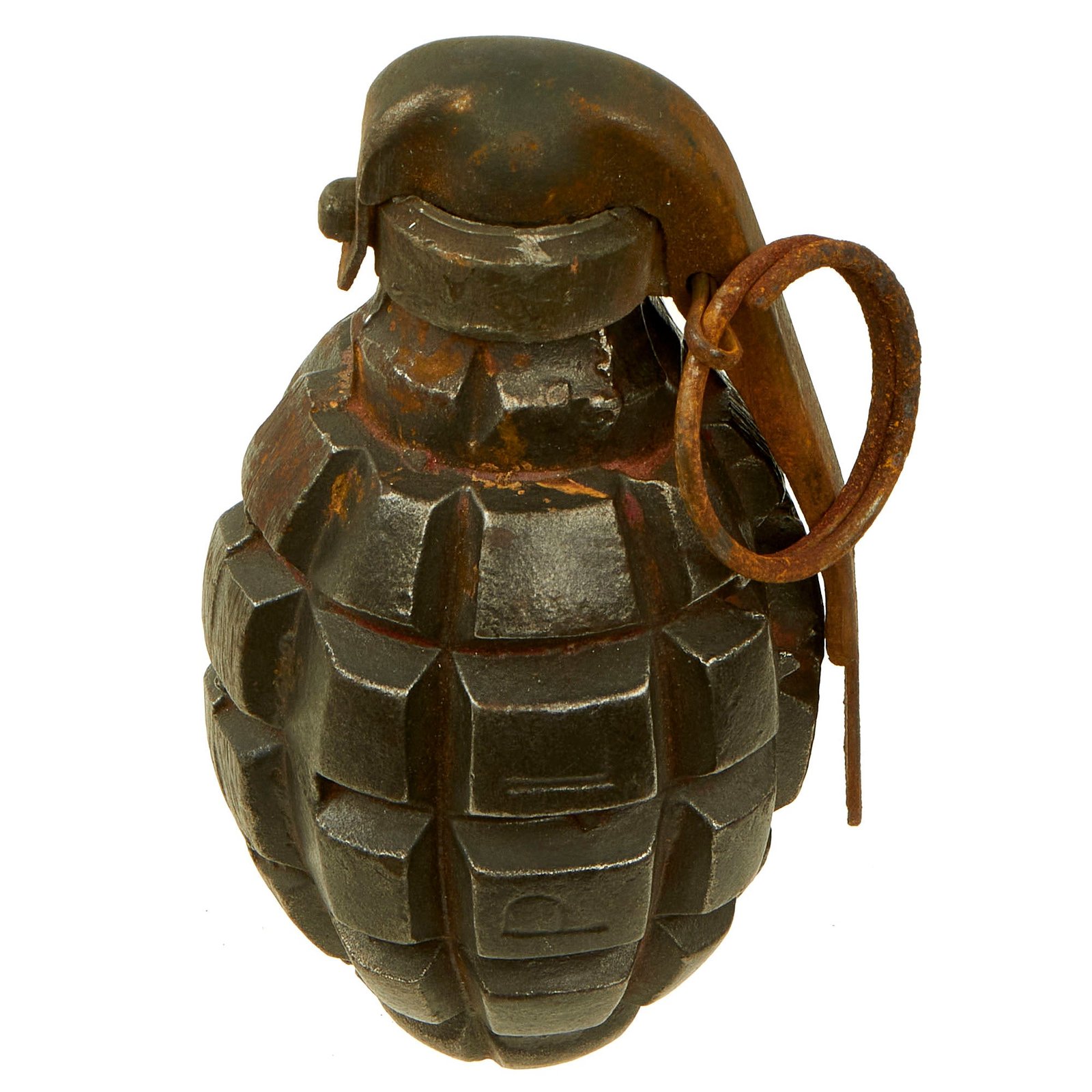 Buy Original French WWI F1 Hand Grenade with Billant Modèle 1916 B Fuse - Inert | Original Firearms Antique For Sale