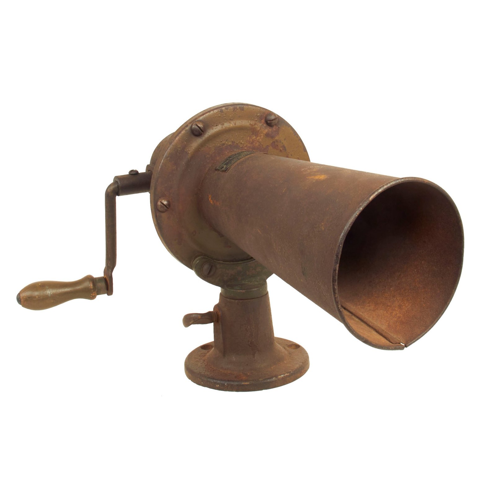 Buy Original WWI U.S. Army Chemical Warfare Service "Klaxon" Siren by Sparton U.S.H. - Fully Functional | Original Firearms Antique For Sale