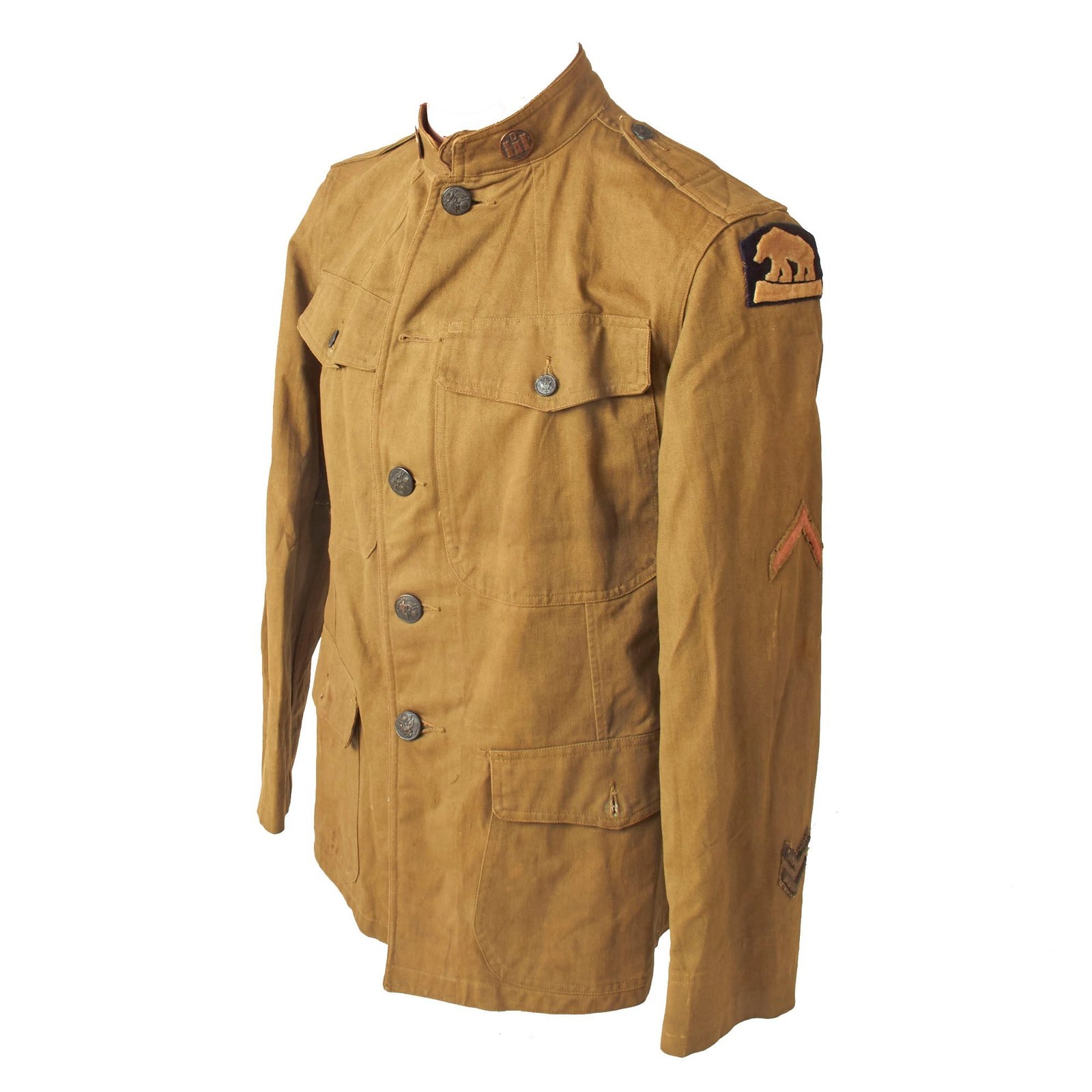 Buy Original WWI U.S. North Russia Siberian Expeditionary Forces Uniform with Velvet Walking Polar Bear Patch | Original Firearms Antique For Sale