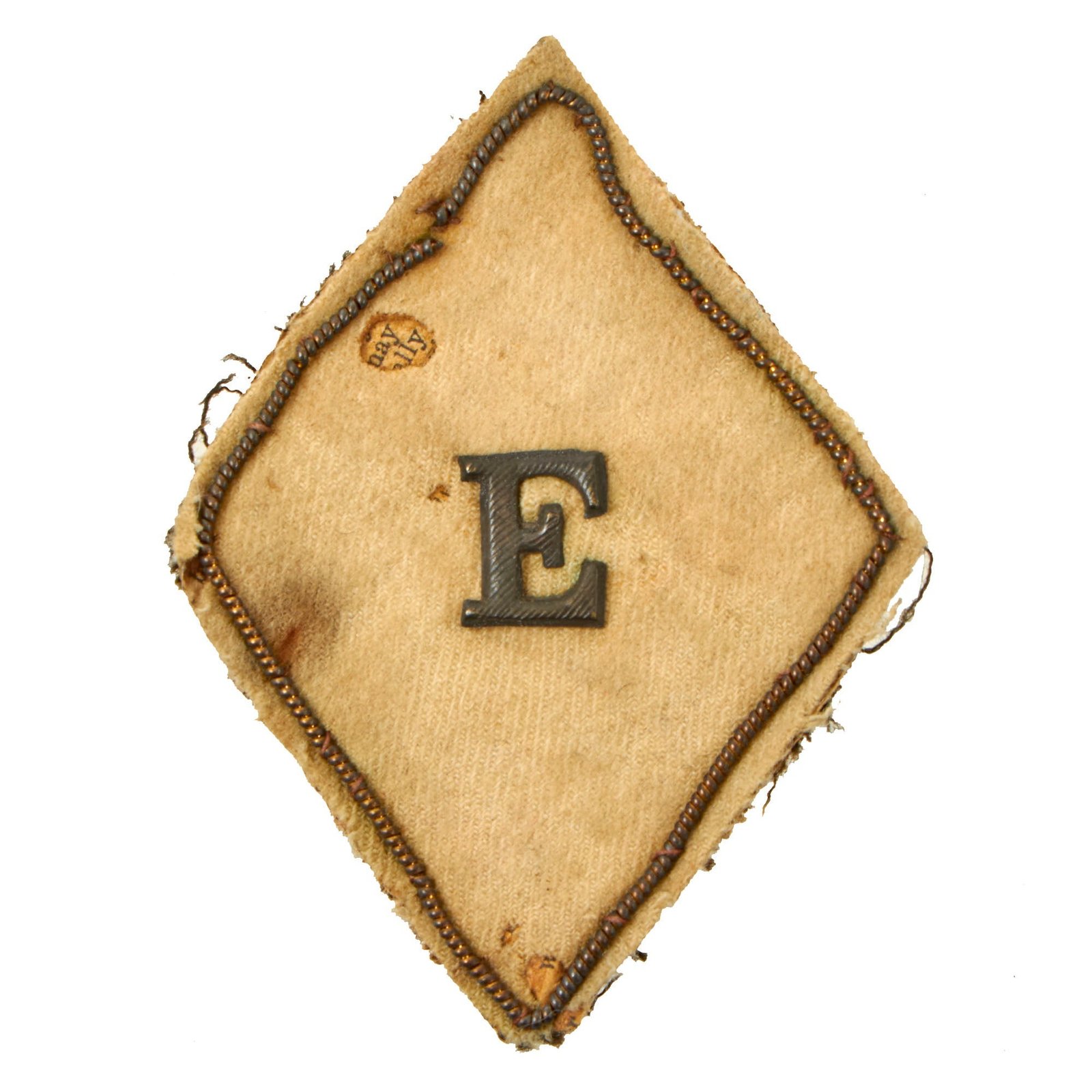 Buy Original U.S. Civil War III Corps (Union Army) 2nd Division Cap or Uniform Badge with Company Letter E | Original Firearms Antique For Sale
