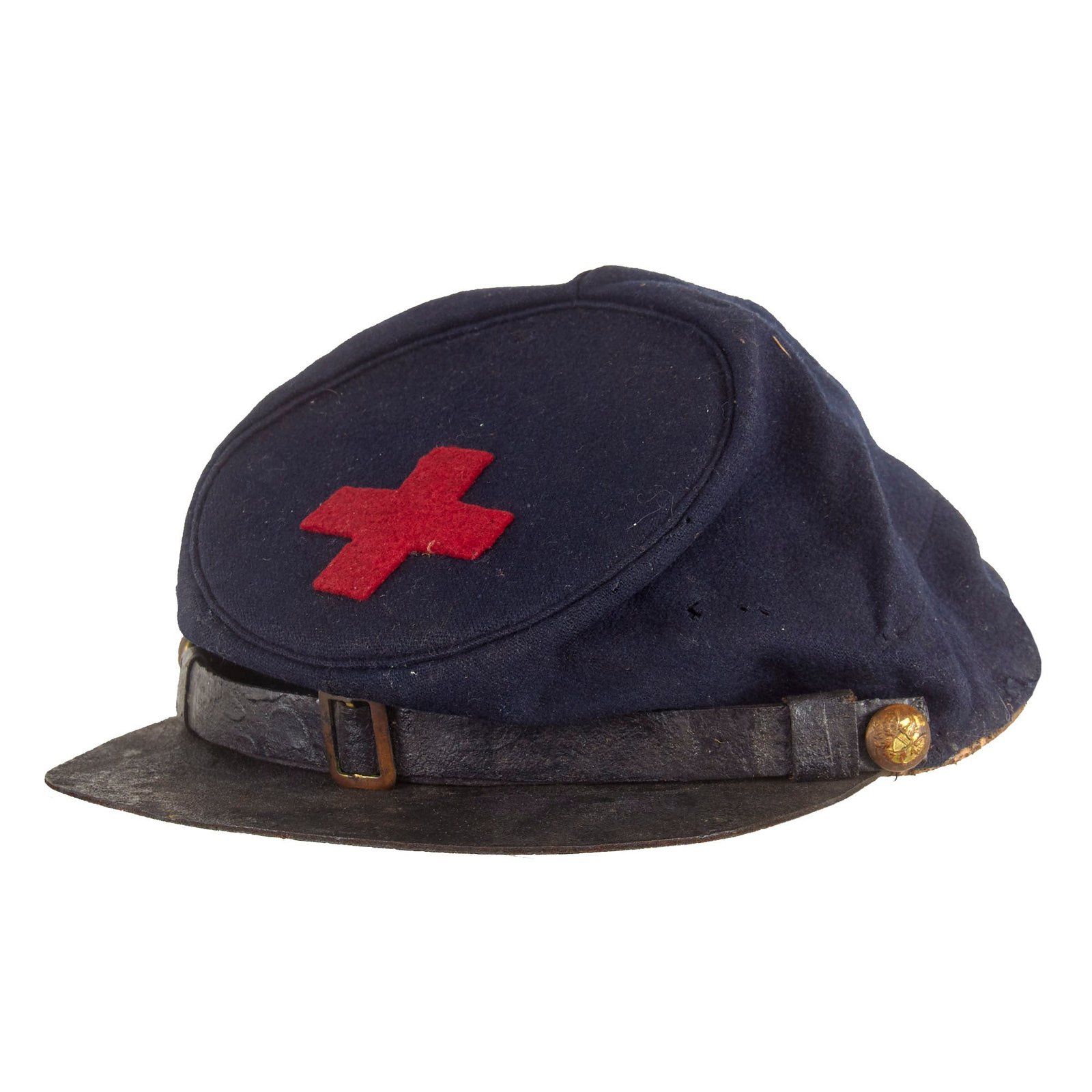 Buy Original U.S. Civil War Commercial Chasseur Style Pattern Kepi With VI Corps 1st Division Patch | Original Firearms Antique For Sale