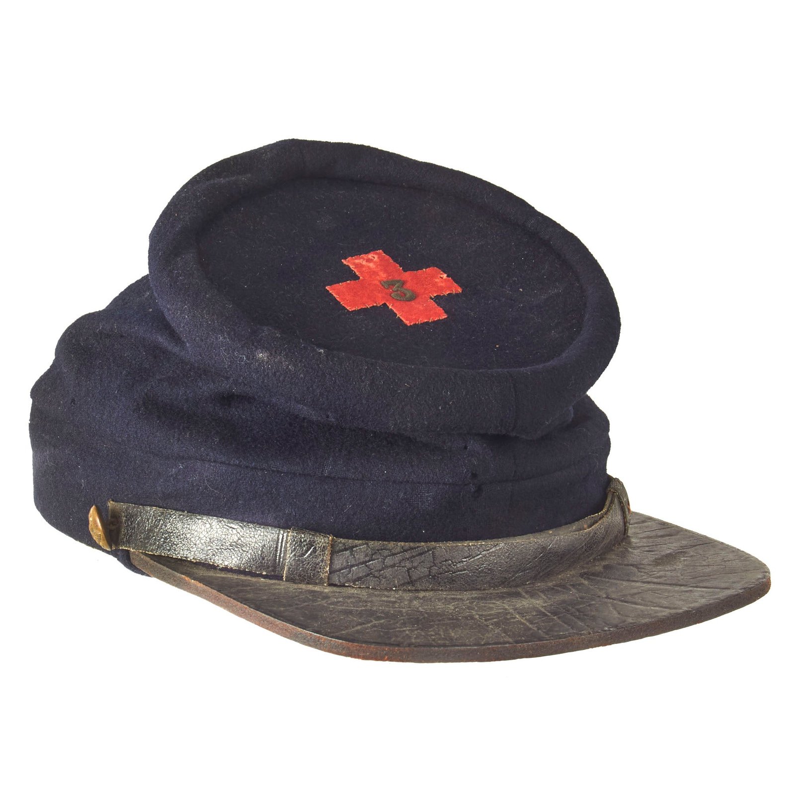 Buy Original U.S. Civil War Commercial Chasseur Style Pattern Kepi With VI Corps, 1st Division, 3rd Regiment Patch | Original Firearms Antique For Sale
