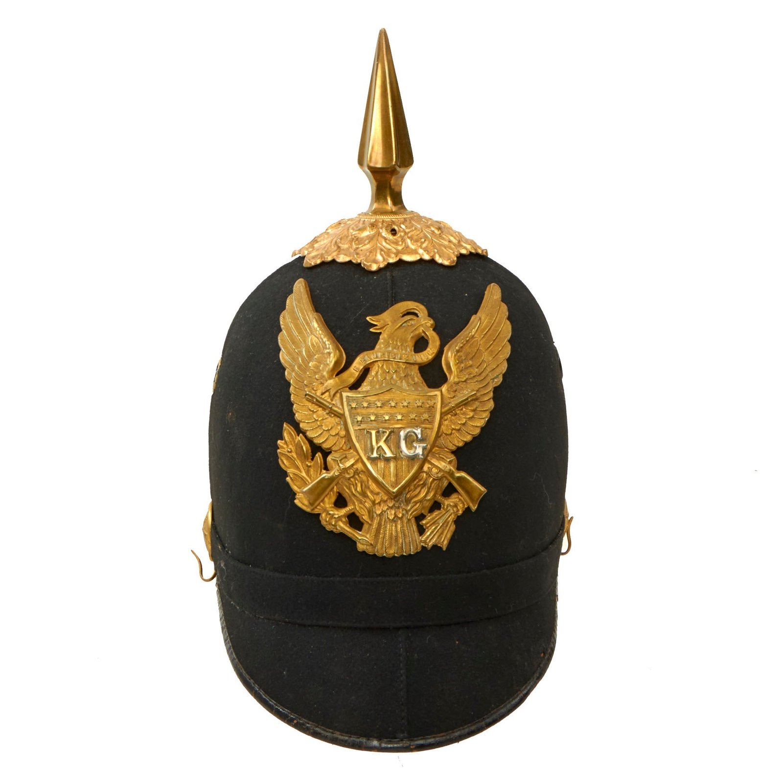 Buy Original U.S. Named Model 1881 Kentish Guards (Rhode Island State Guards) Officer’s Dress Spiked Pith Helmet by Ridabock & Co. | Original Firearms Antique For Sale