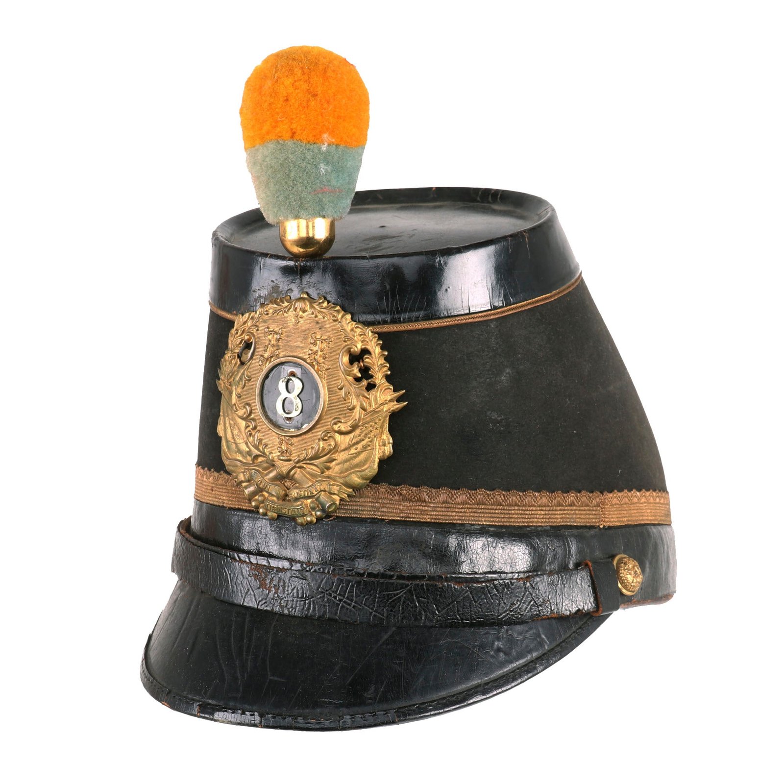 Buy Original U.S. Indian Wars Named Connecticut 8th Artillery Regiment Militia Pattern 1872 Shako by W. Stokes Kirk | Original Firearms Antique For Sale