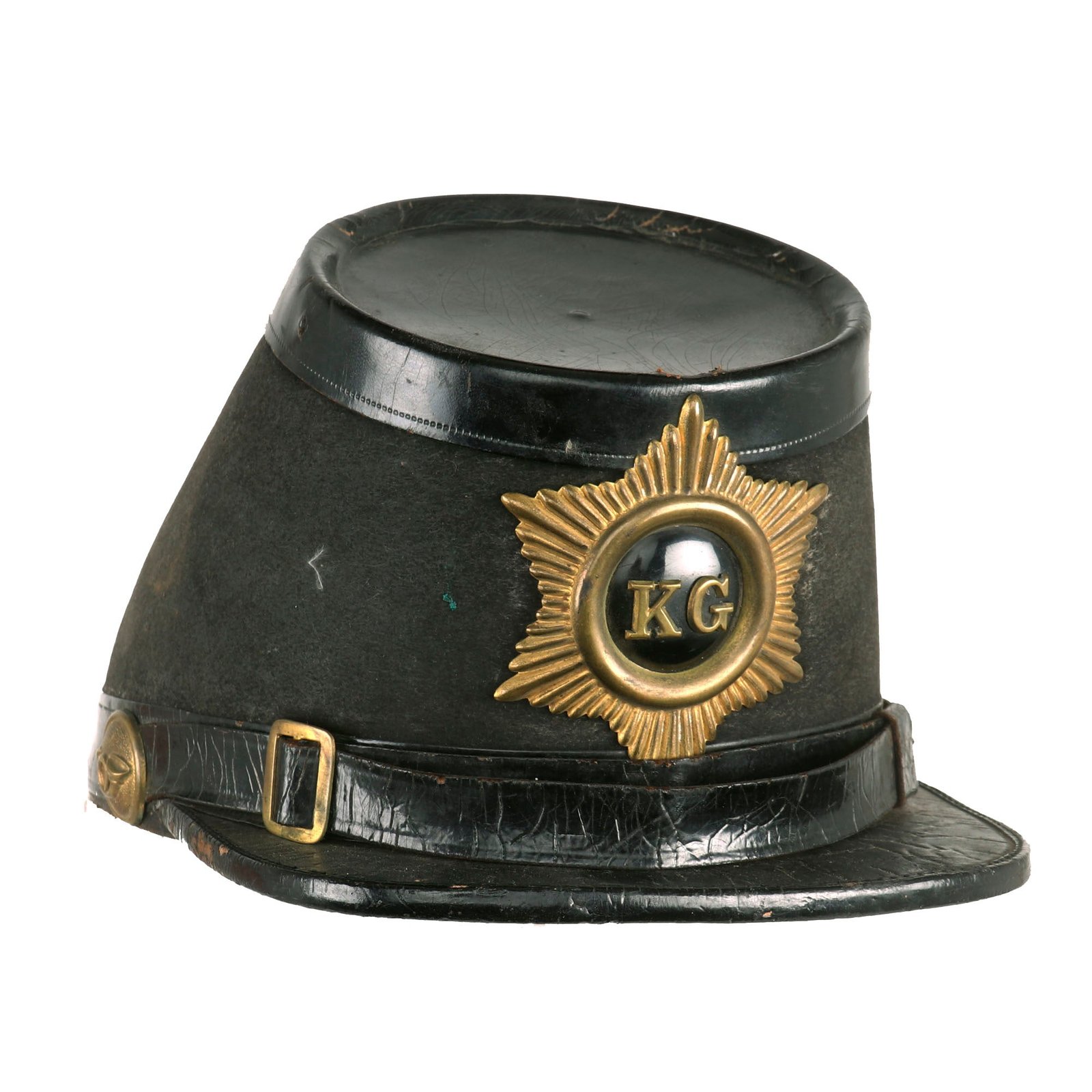 Buy Original U.S. Indian Wars Kentish Guards (Rhode Island State Guards) Militia Pattern 1872 Shako With Correct Badge | Original Firearms Antique For Sale