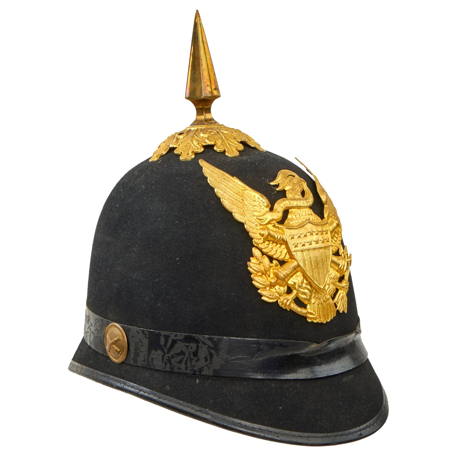 Buy Original U.S. Indian Wars Artillery M-1881 Blue Cloth Spiked Pith Helmet | Original Firearms Antique For Sale