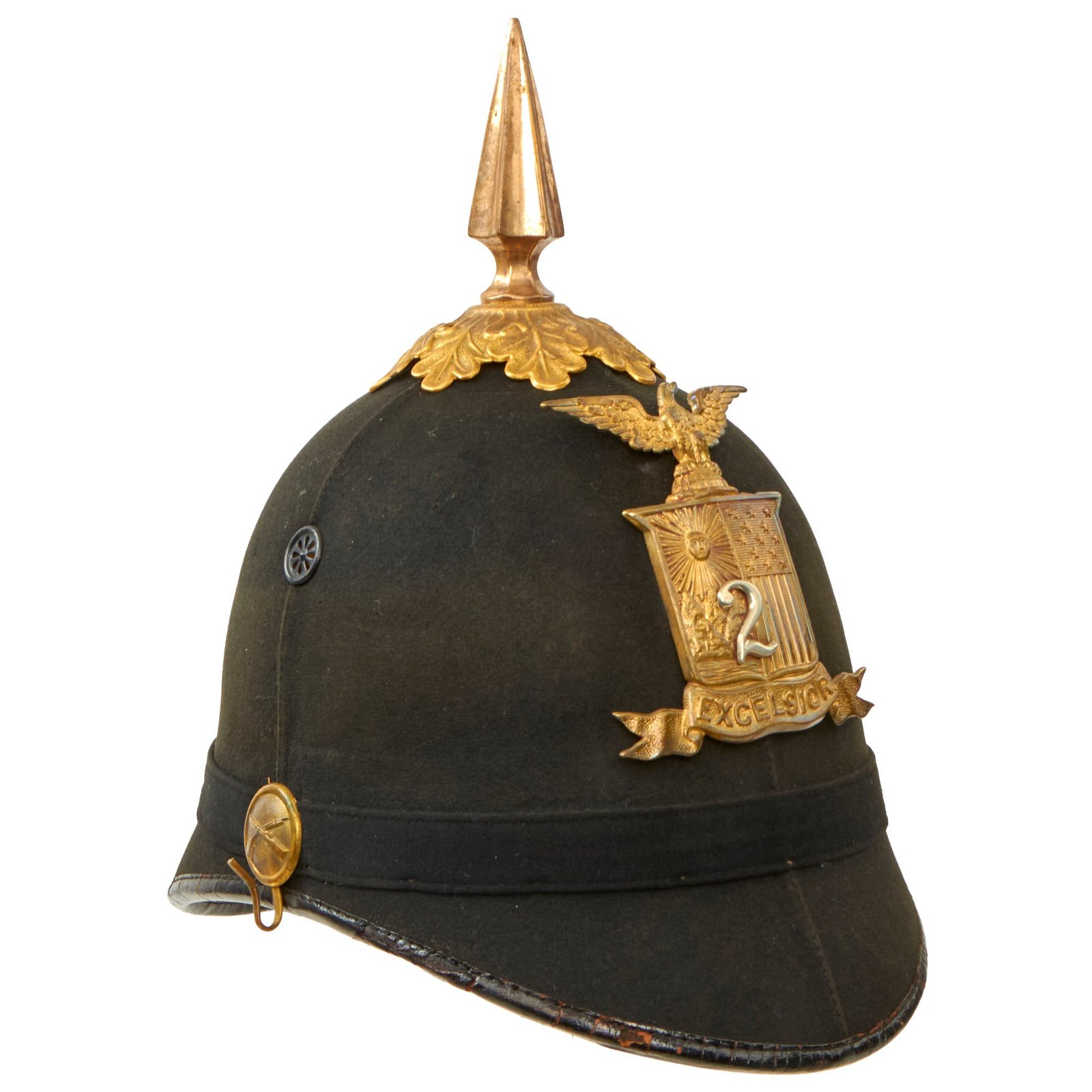 Buy Original U.S. Model 1881 2nd New York State Militia Enlisted Dress Spiked Pith Helmet by Ridabock & Co. | Original Firearms Antique For Sale