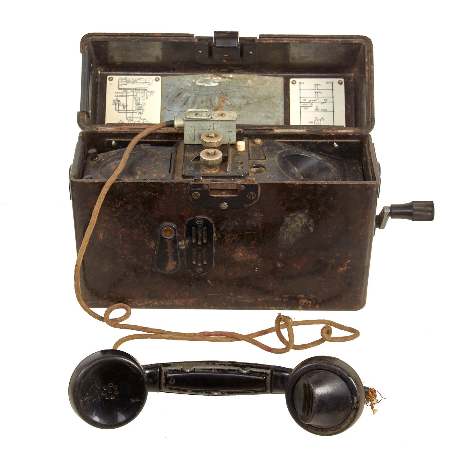 Buy Original German WWII Wehrmacht Model FF33 Field Telephone Dated 1942 - Feldfernsprecher 33 | Original Firearms Antique For Sale