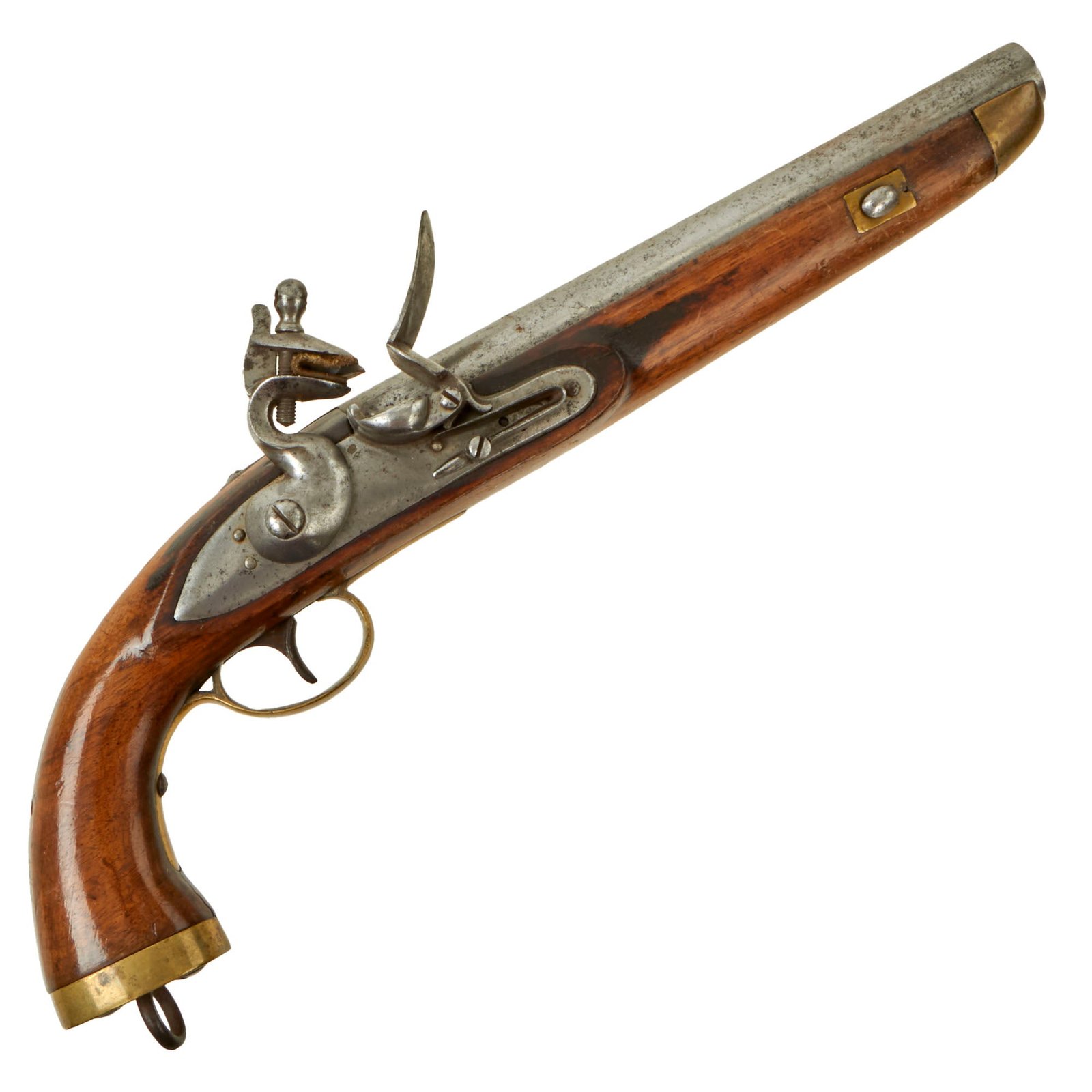 Buy Original Napoleonic Belgian Made Flintlock Naval Pistol with German Proof Marks - Dated 1815 | Original Firearms Antique For Sale