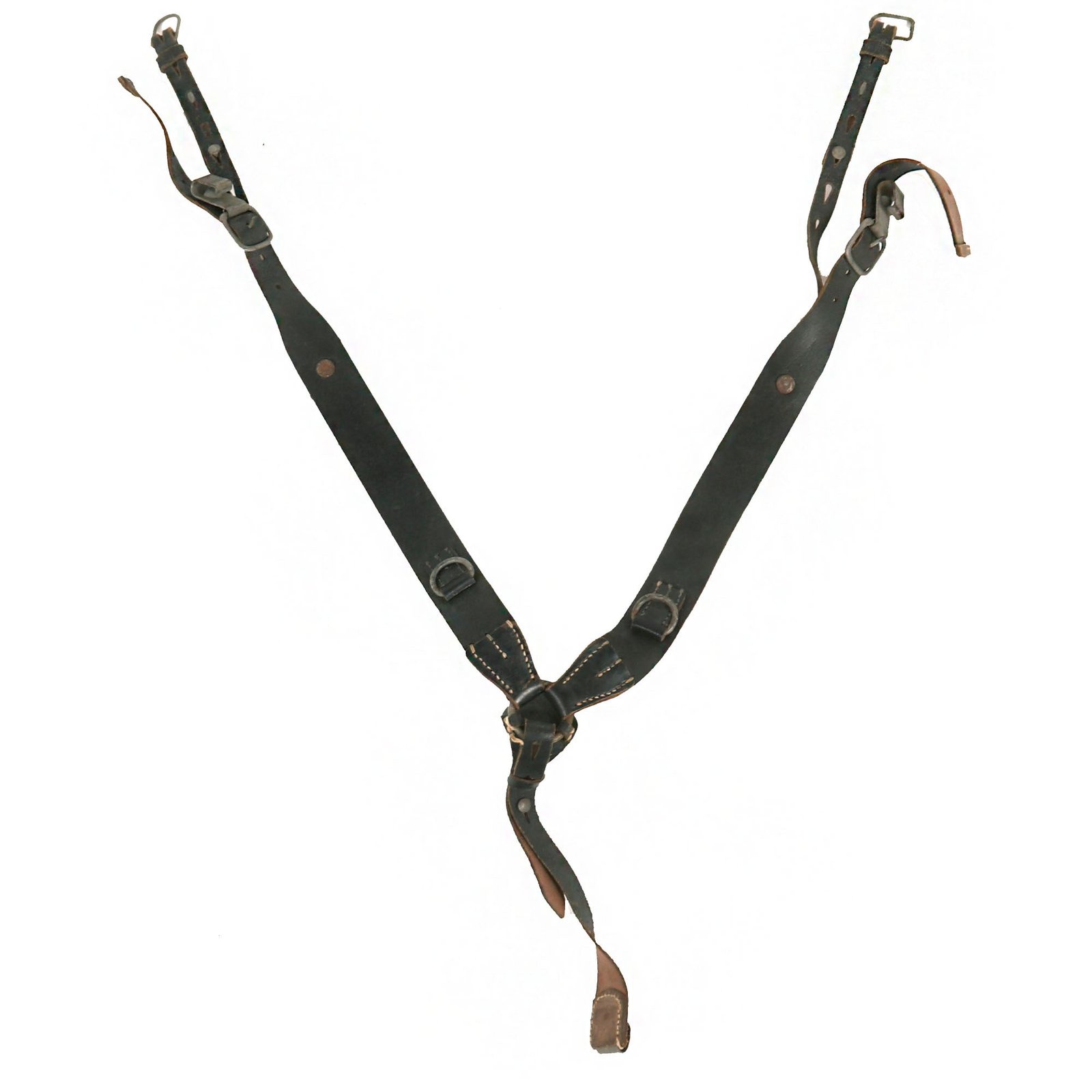 Buy Original German WWII Army Leather Combat Suspender Y Straps - Koppeltragegestell für Infanterie | Original Firearms Antique For Sale