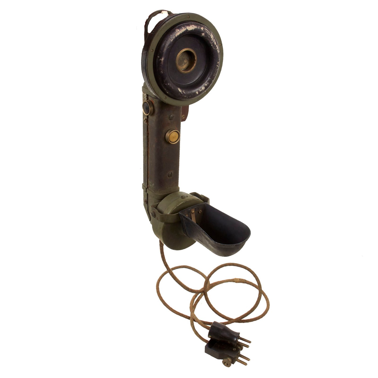 Buy Original German WWI Imperial German ArmeeFernsprecher Alter Art Model 1905 Trench Phone Receiver | Original Firearms Antique For Sale